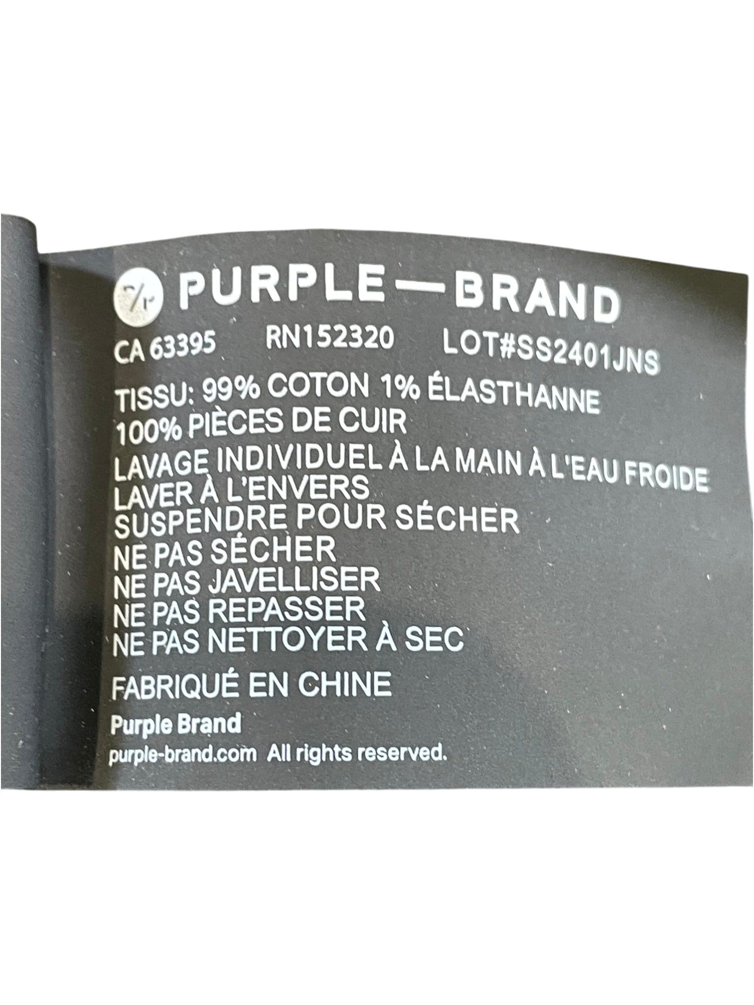 Purple Brand Crystal Black Wash Jeans