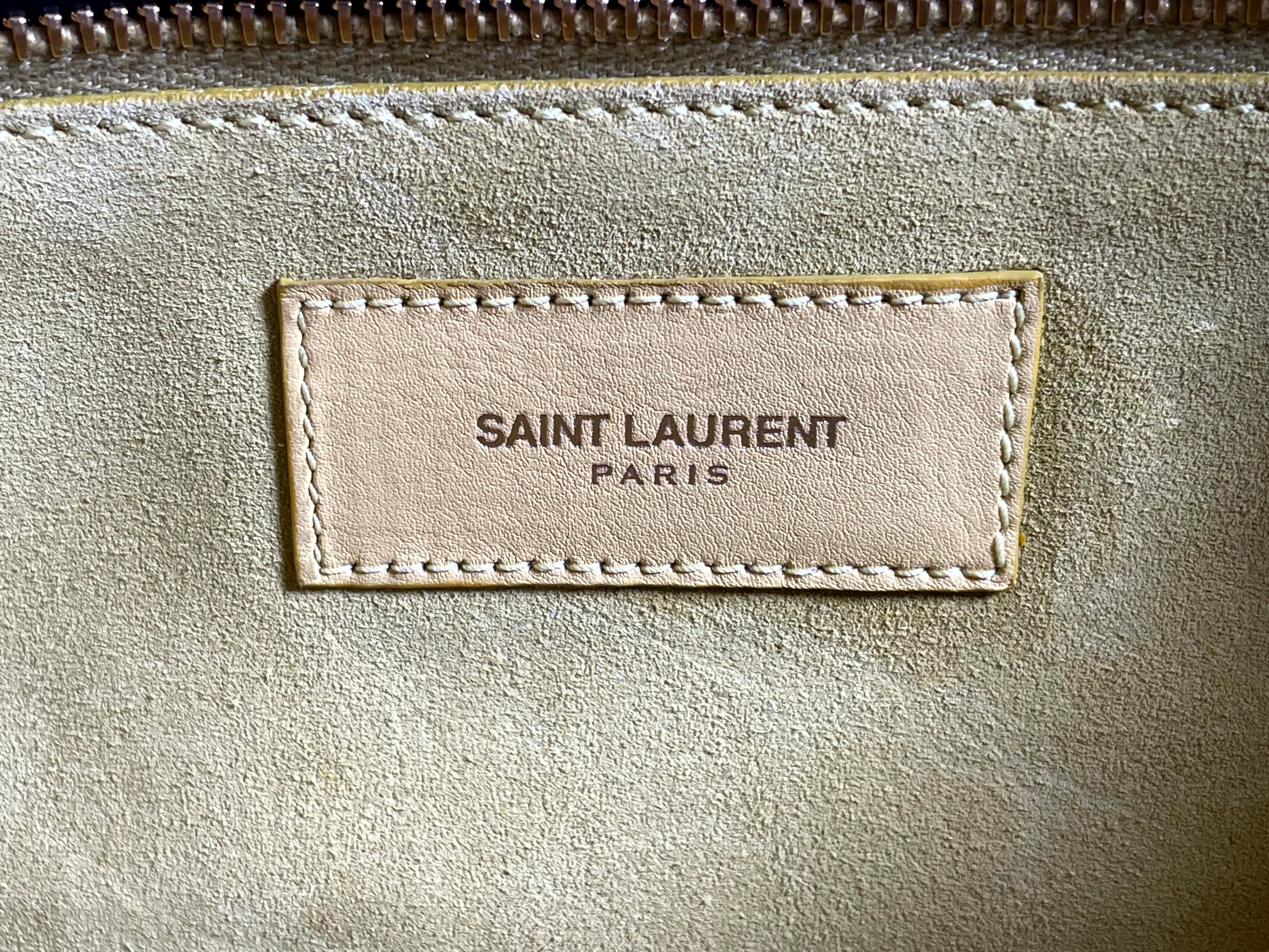 YSL Chyc Leather Classic Y Yellow Crossbody Bag