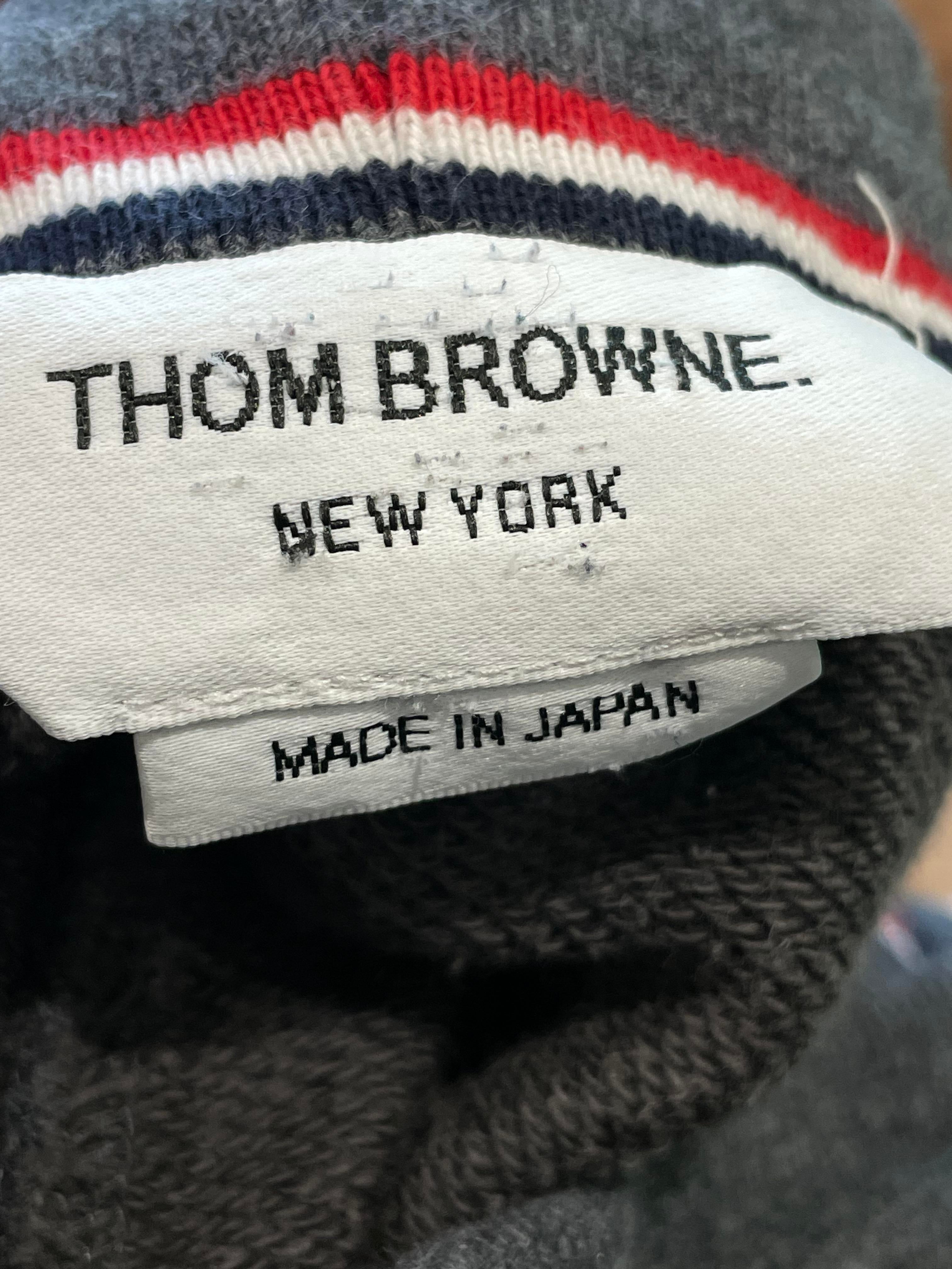 Thom Browne "Loopback" 4 Bar Charcoal Sweatpants