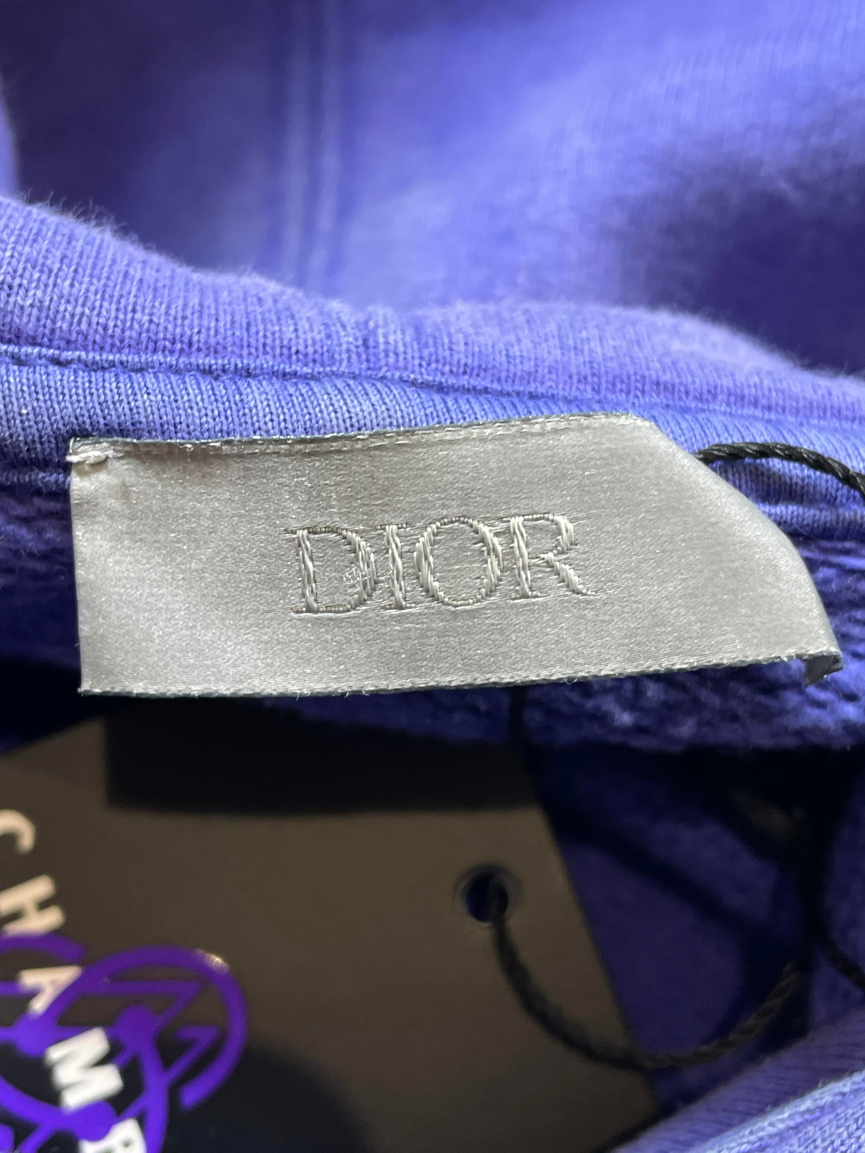 Dior CD Logo Blue Hoodie