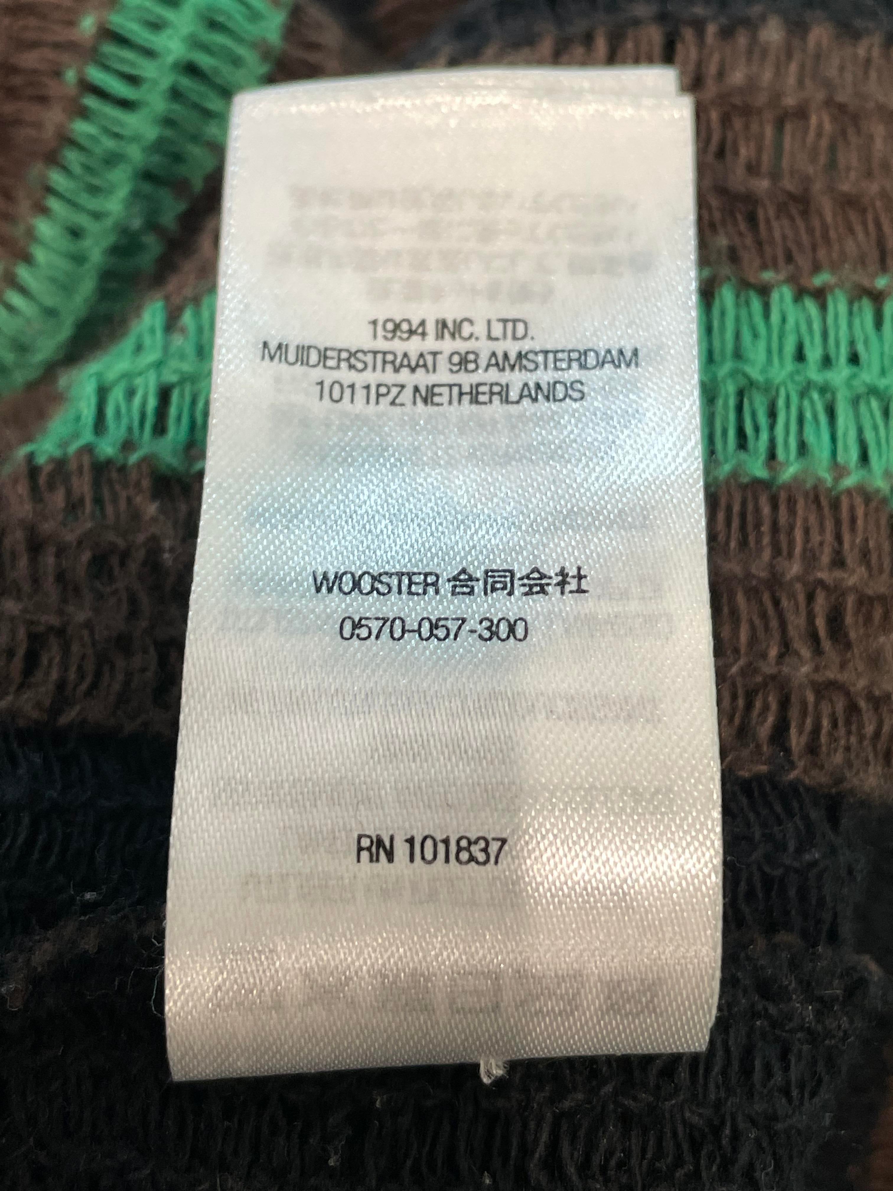 Supreme Brown Green & Black Collar Zip Up Polo Shirt