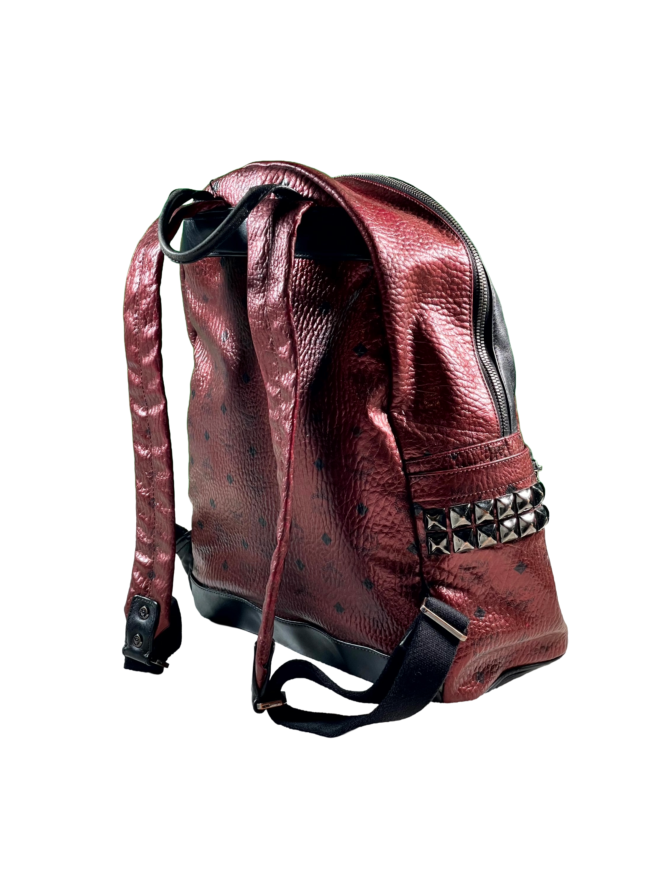 MCM Burgandy Bookbag