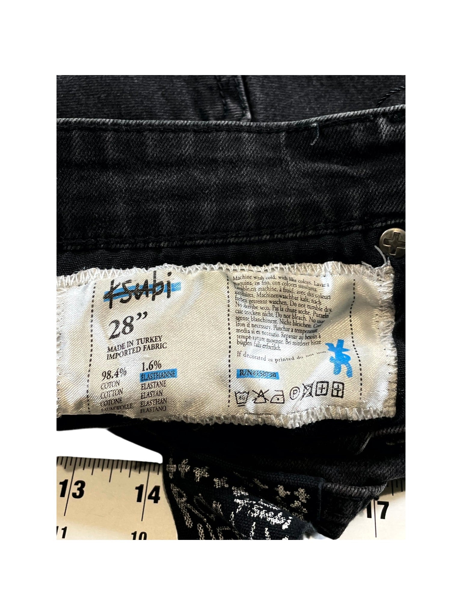 Ksubi Plain Black Wash Jeans