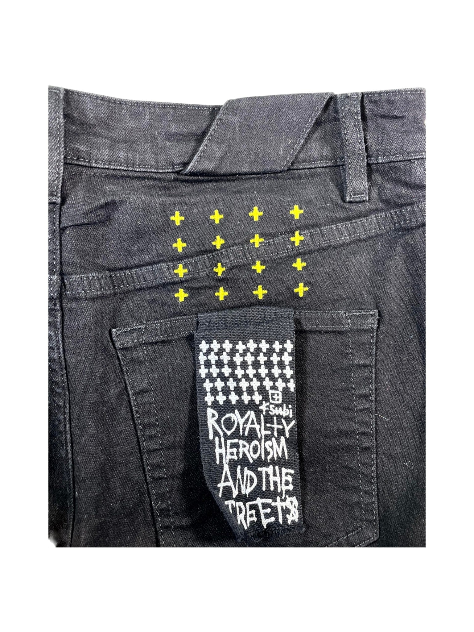 Ksubi "Plus" Black & Yellow Jeans