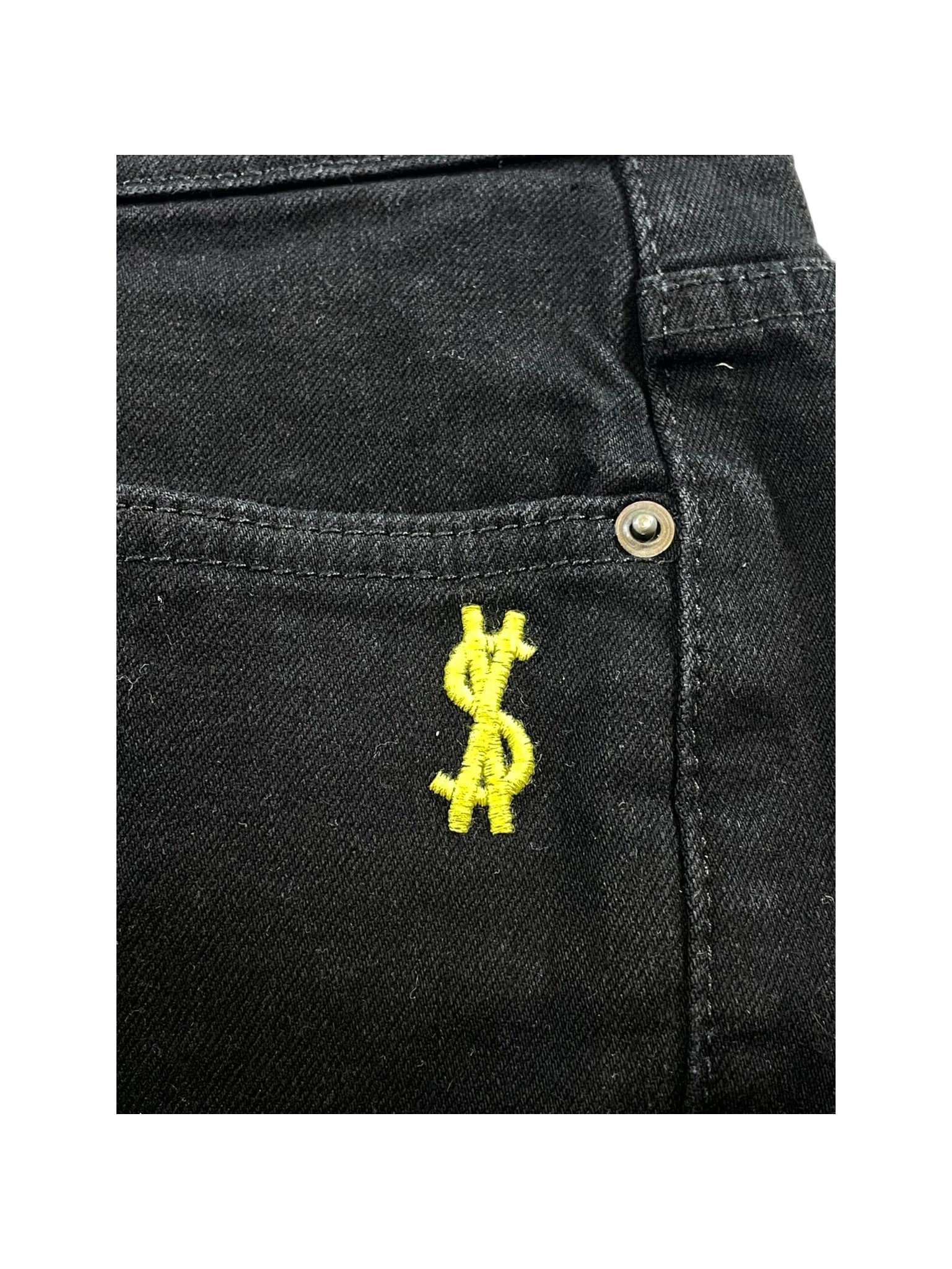 Ksubi "Plus" Black & Yellow Jeans