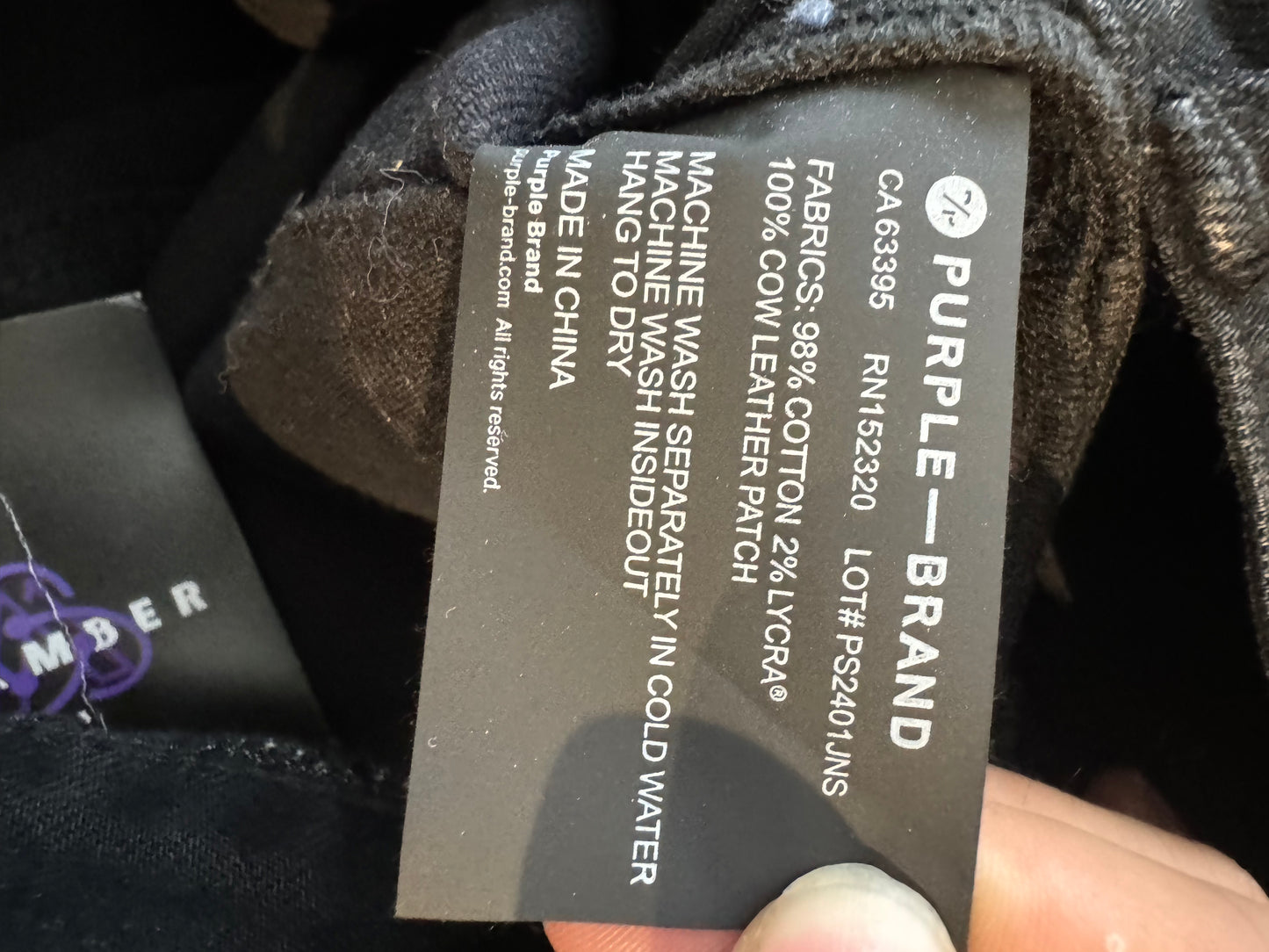 Purple Jeans Black Wax Used 32
