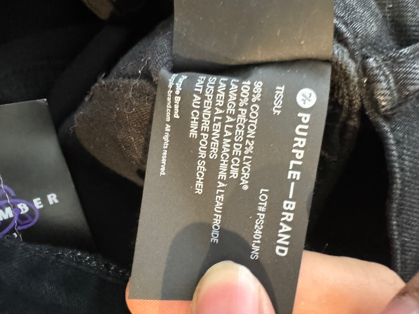 Purple Jeans Black Wax Used 32
