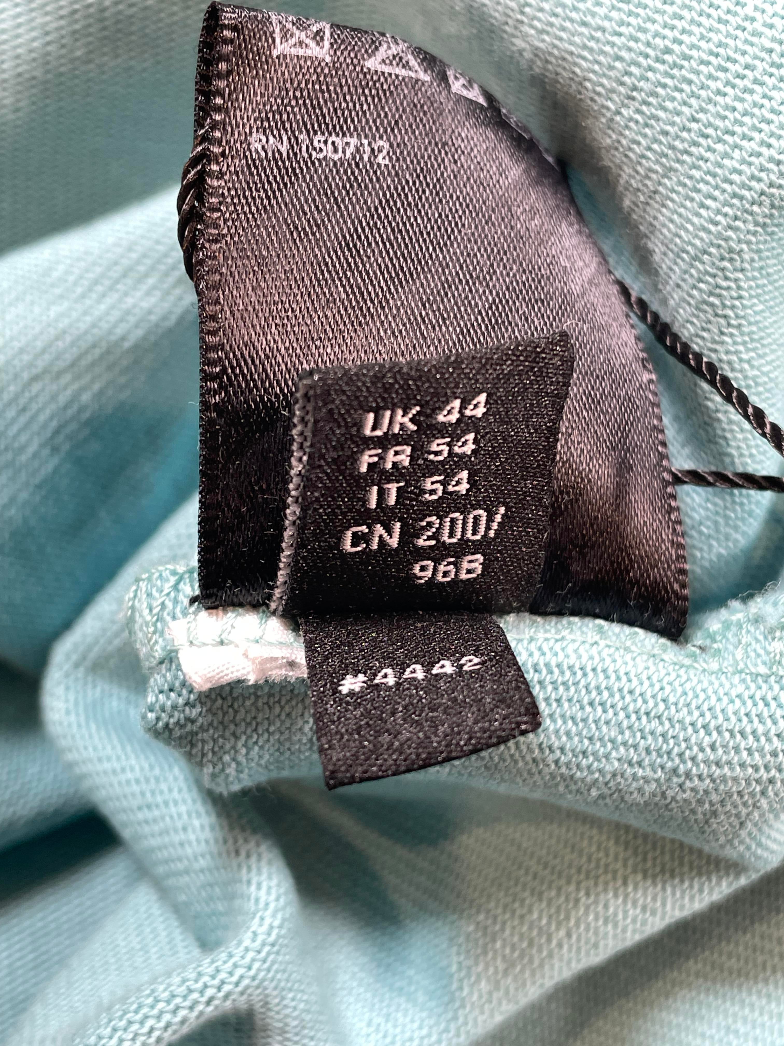 Amiri Flocked Logo Teal & Cream Tee