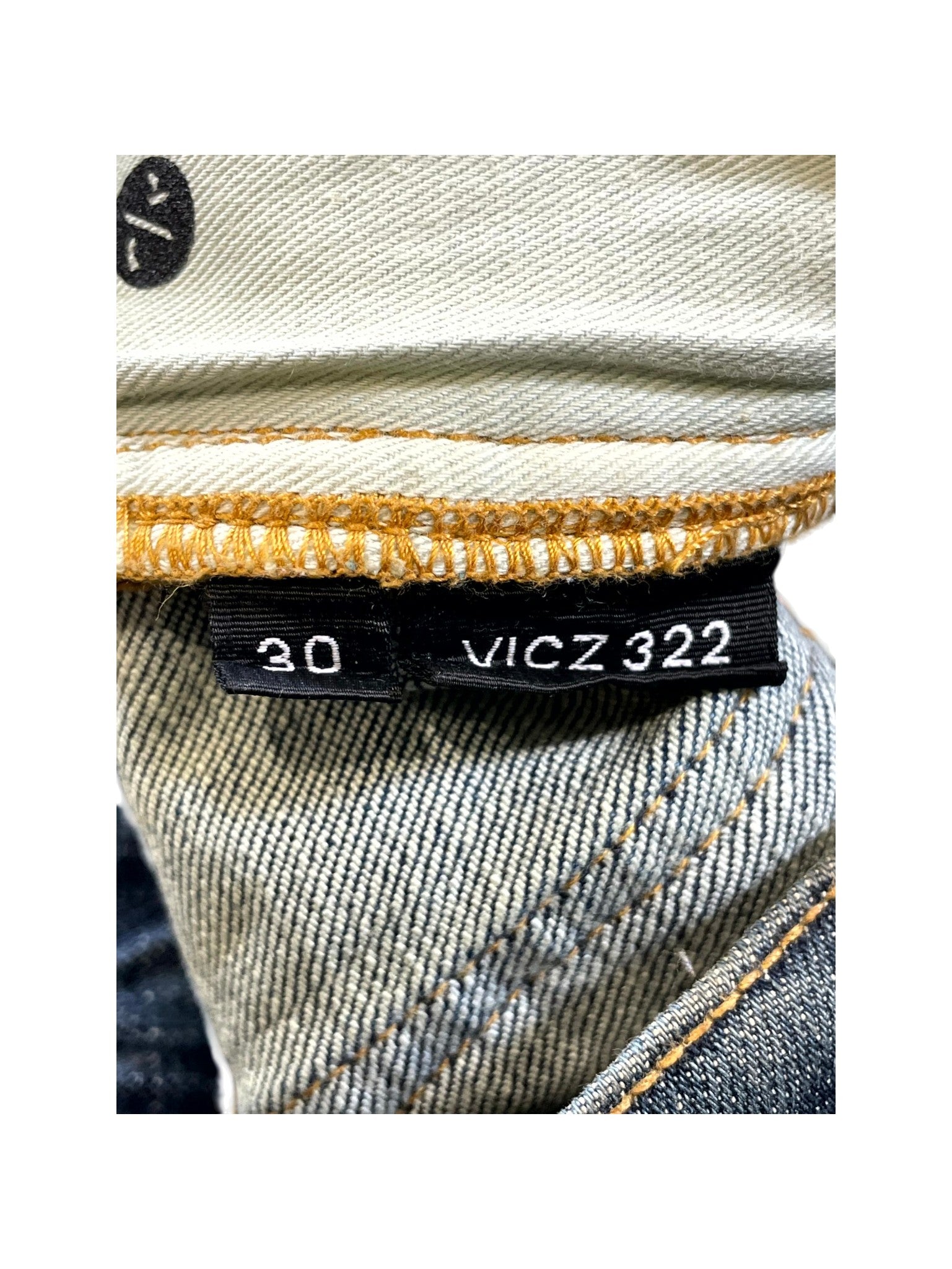 Purple Brand Waxed Navy & Gold Jeans