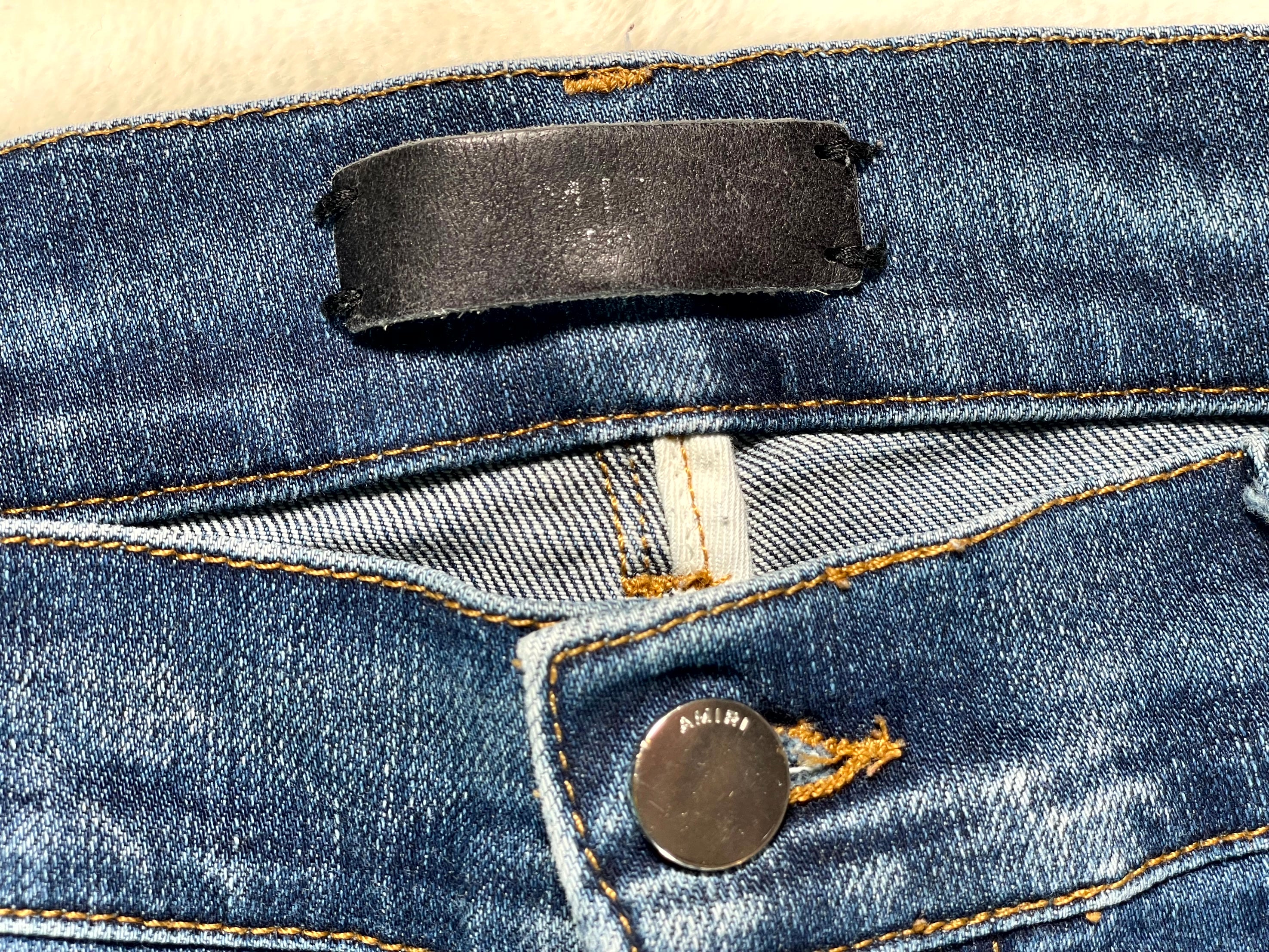 Amiri MX2 Denim Patch Blue Jeans