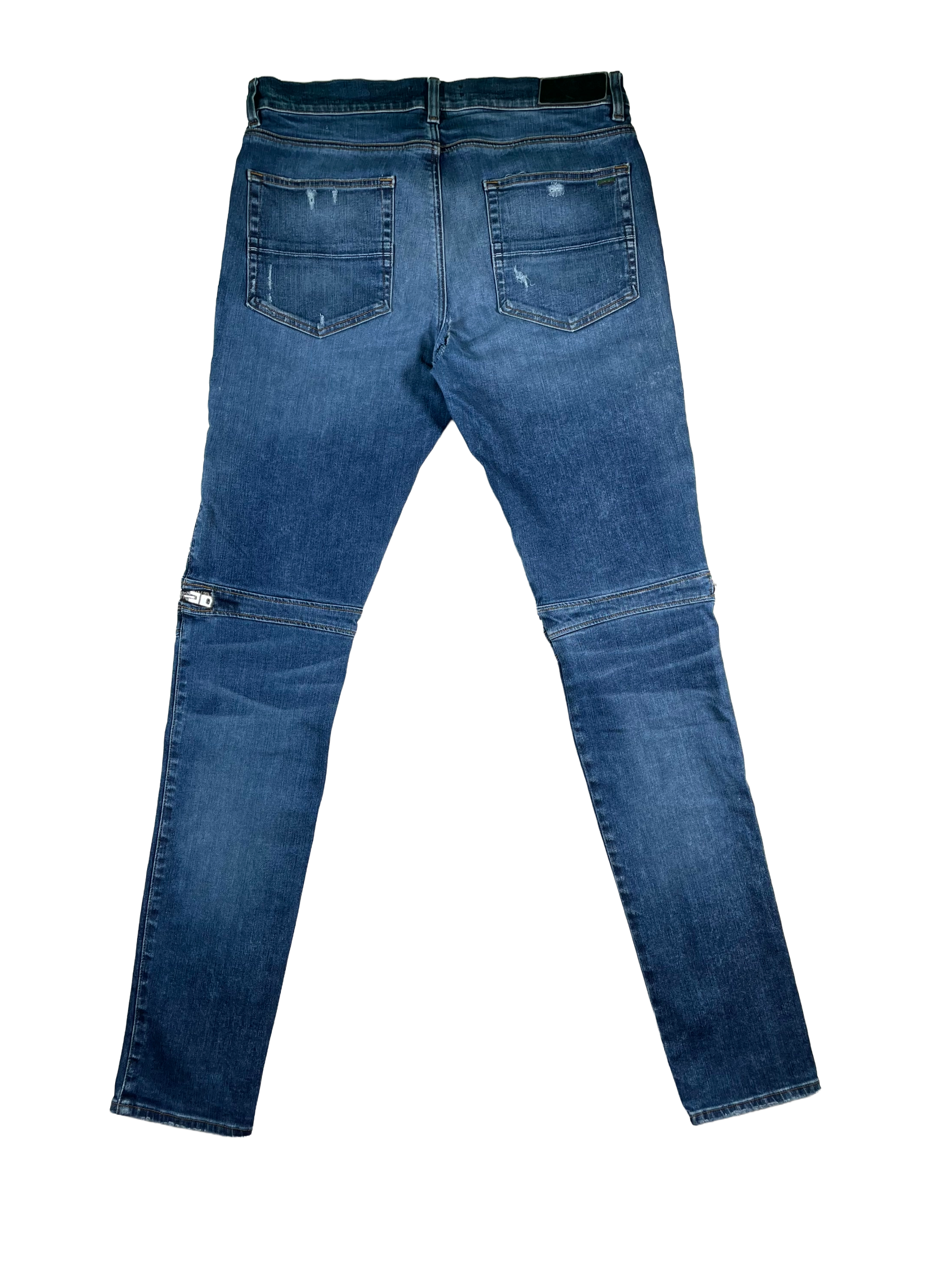 Amiri MX2 Denim Patch Blue Jeans