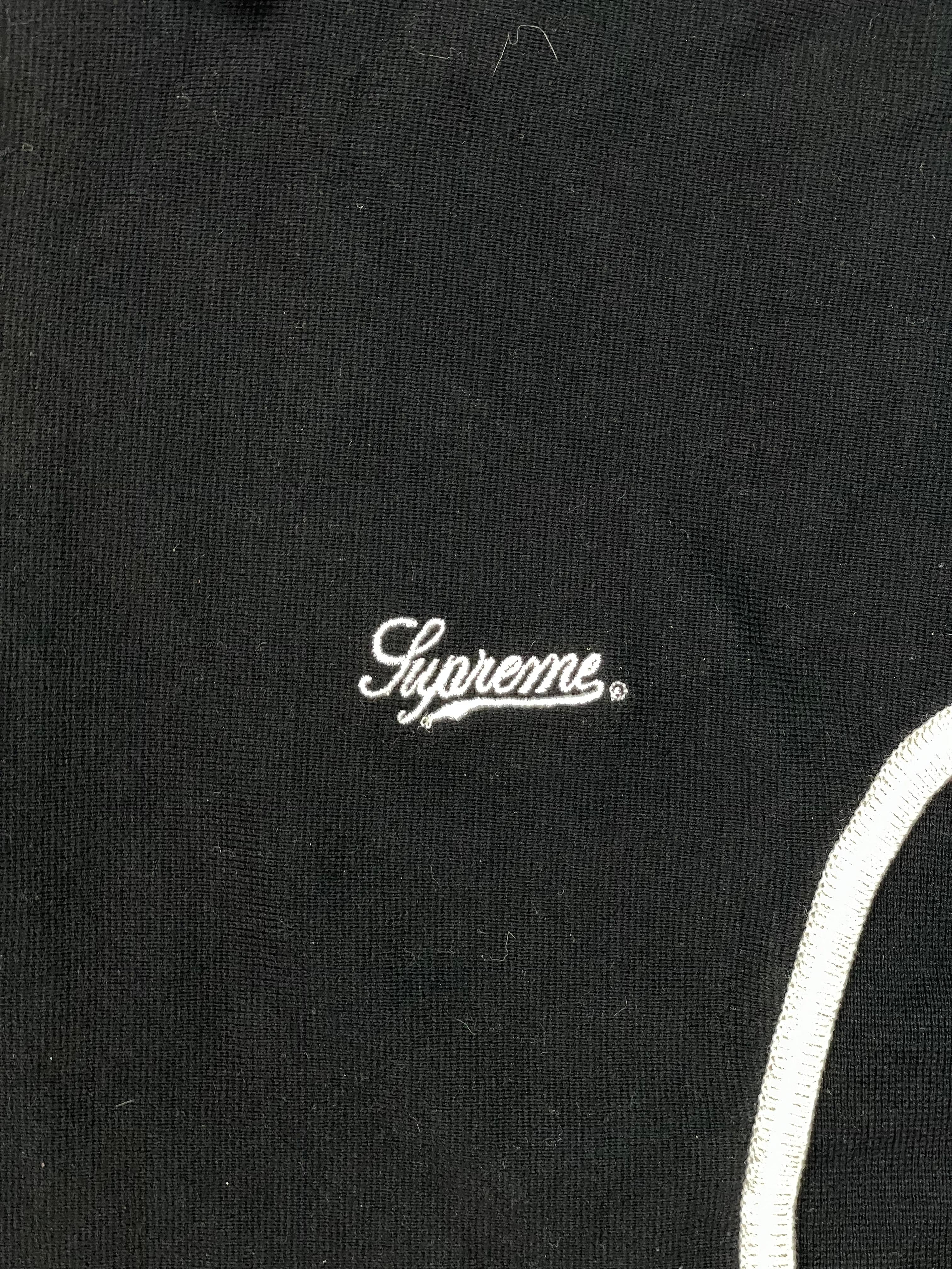 Supreme Full Zip Up Black Shirt