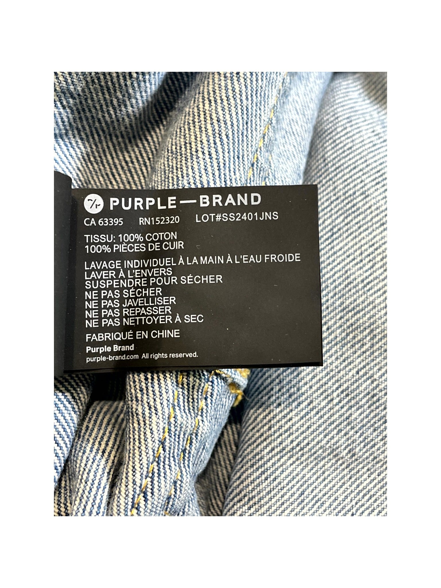 Purple Brand "Crystal Star" Light Wash Jeans