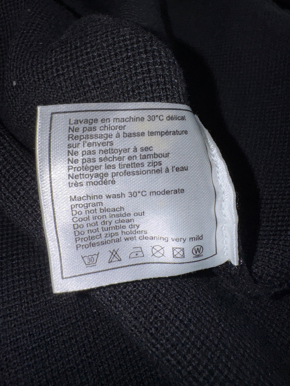 Chanel Uniform Zip Up Black Cardigan