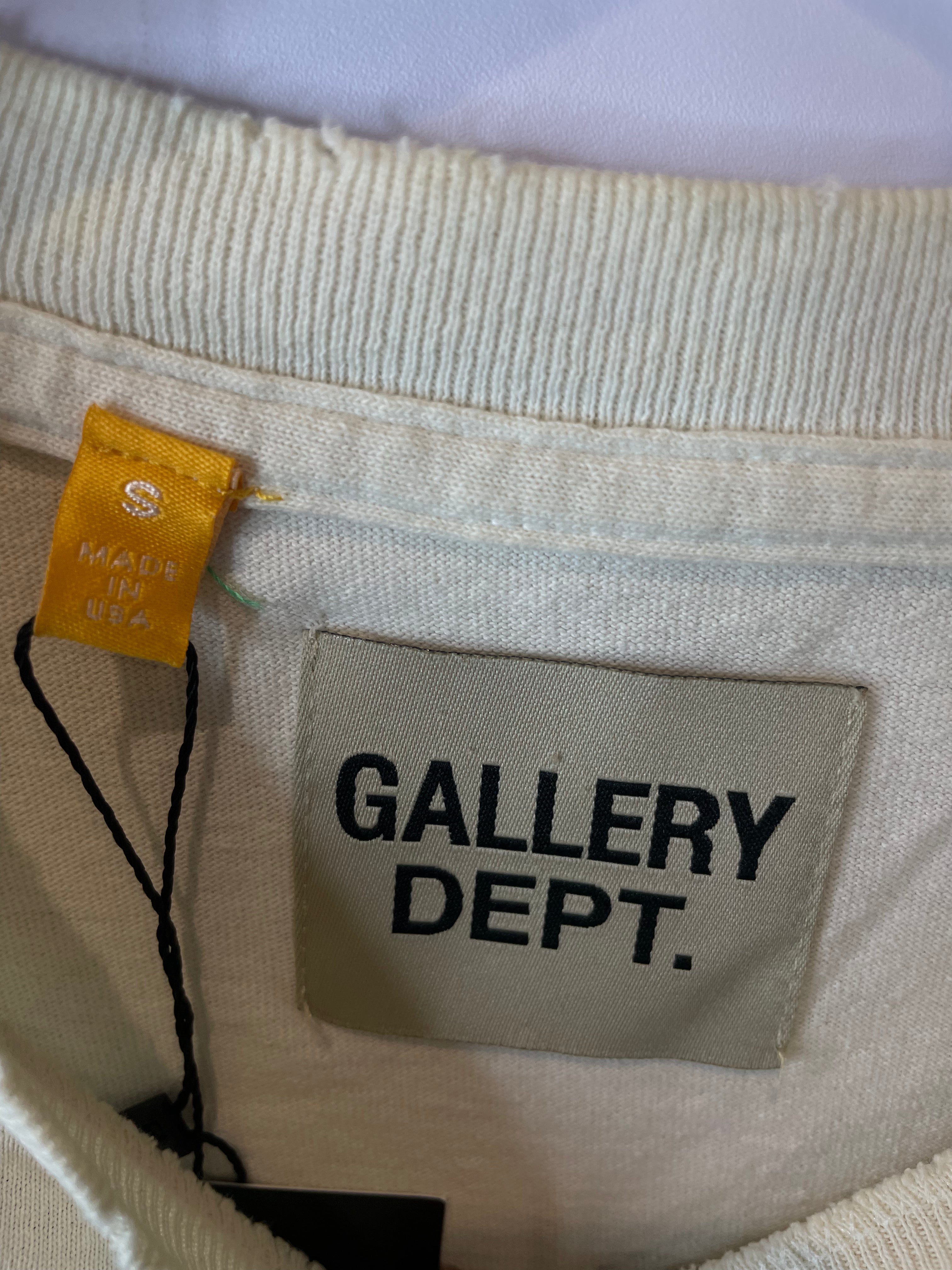 Gallery Dept Sexual Positions Distressed Tee Cream Pink Used Small