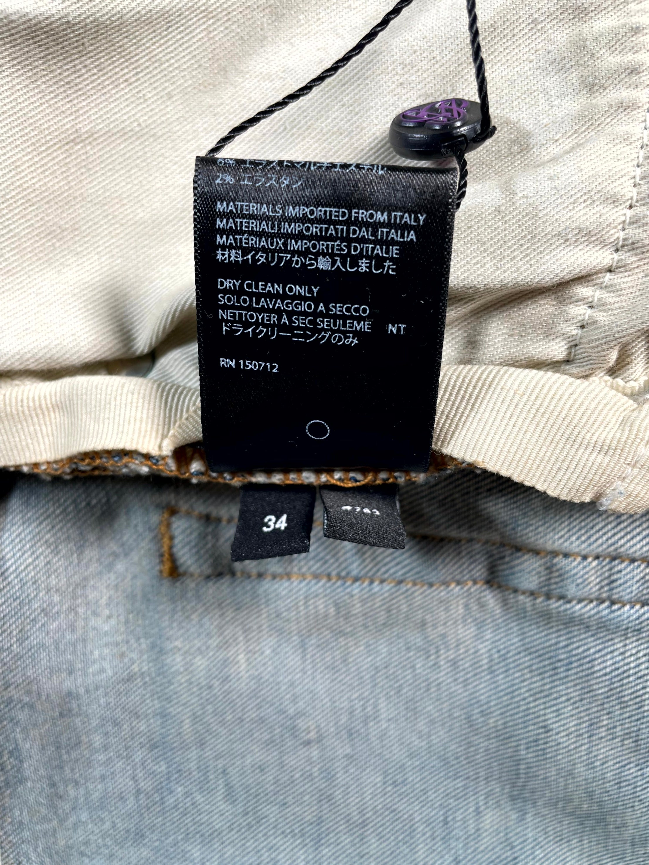 Amiri Desert Camo Patchwork Light Wash Jeans