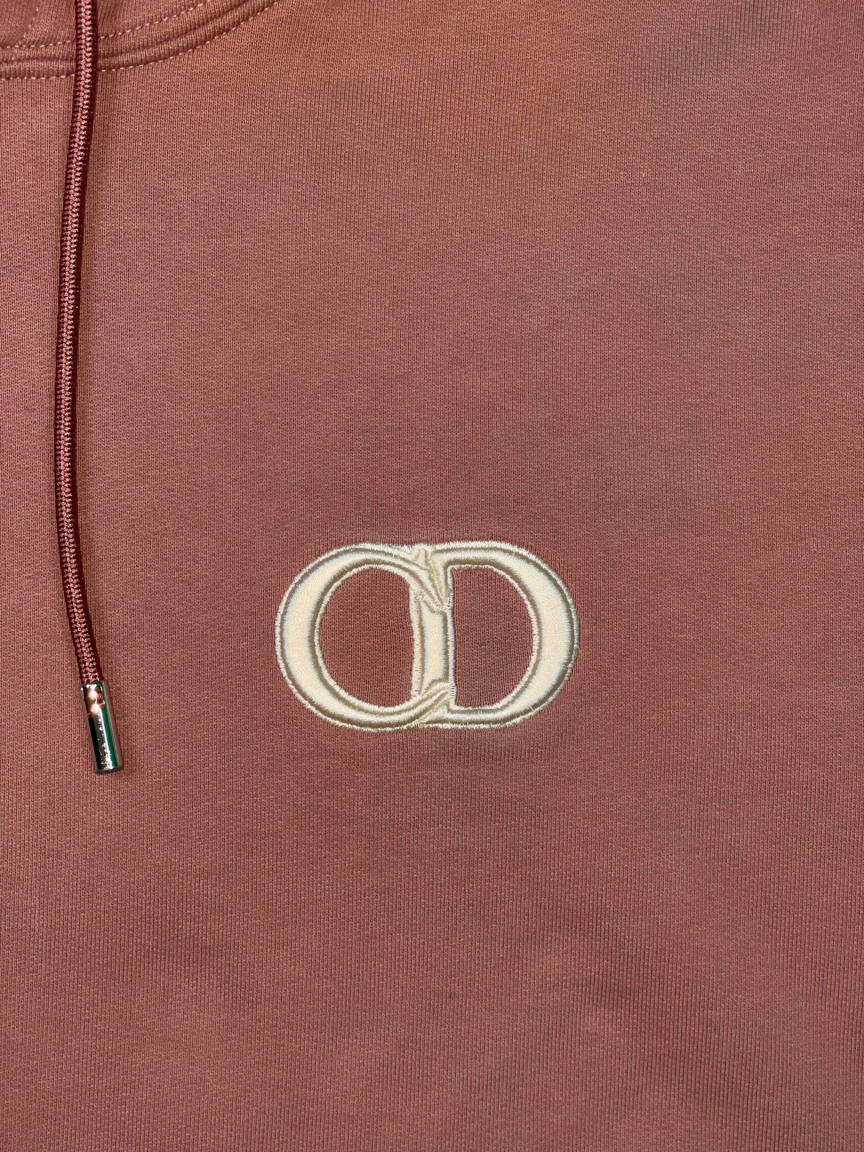 Dior CD Logo Rust Pink Hoodie