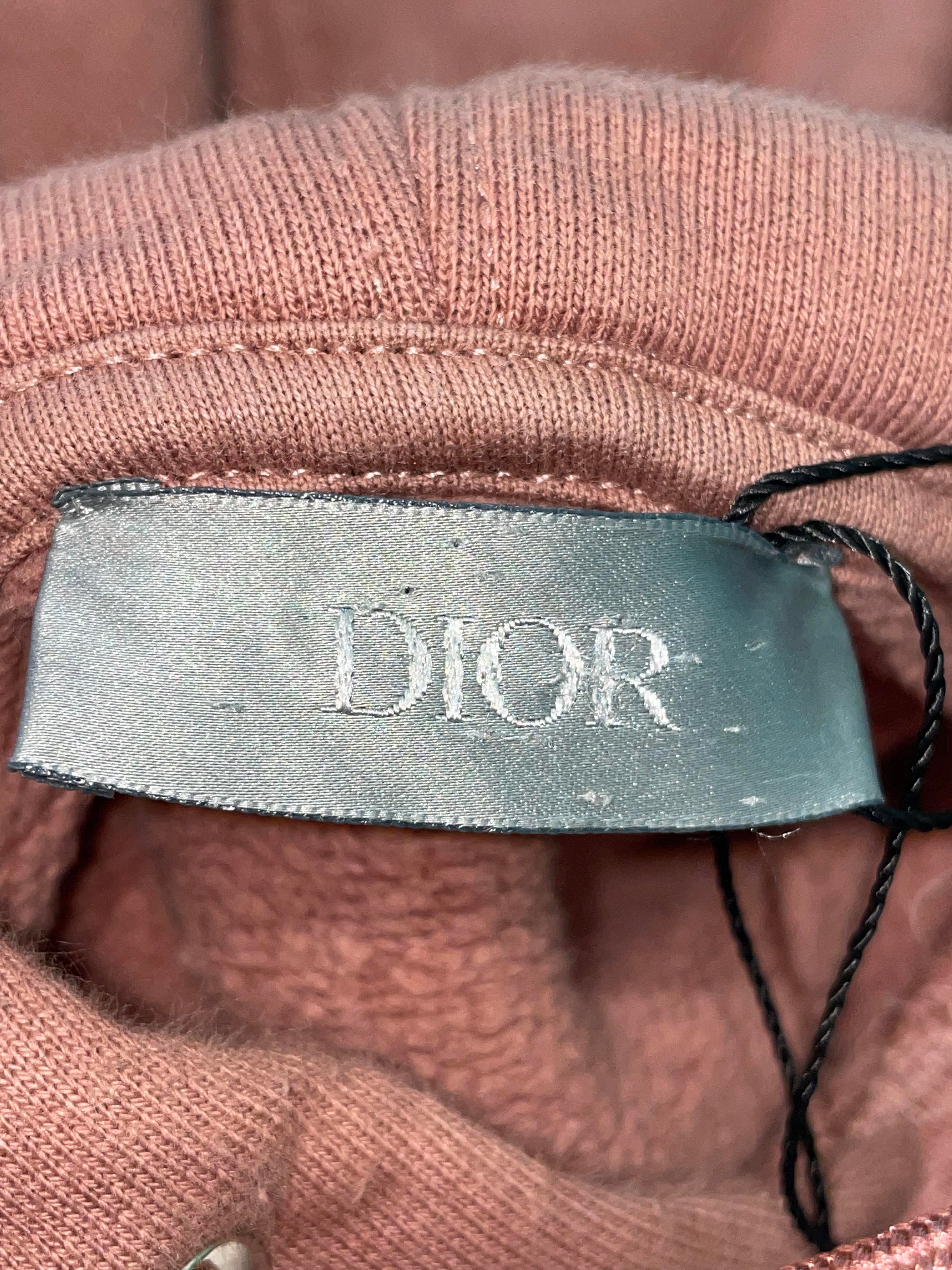 Dior CD Logo Rust Pink Hoodie