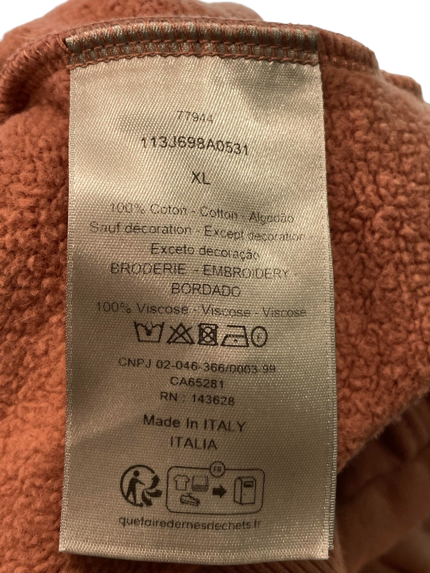 Dior CD Logo Rust Pink Hoodie