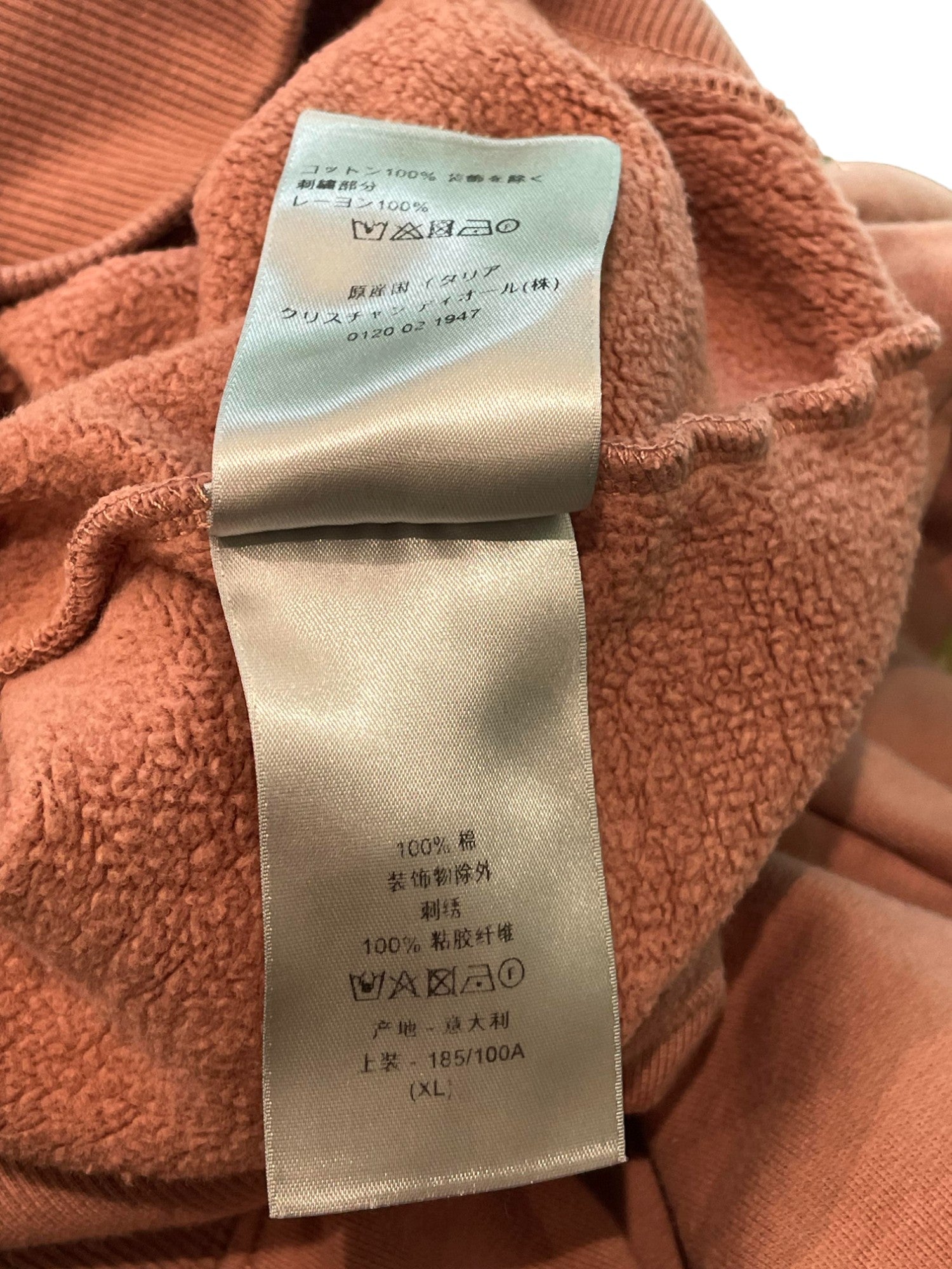 Dior CD Logo Rust Pink Hoodie