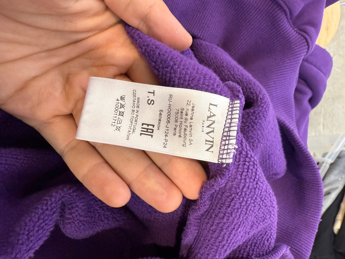 Lanvin Hoodie Purple Used Small (Fits Big)