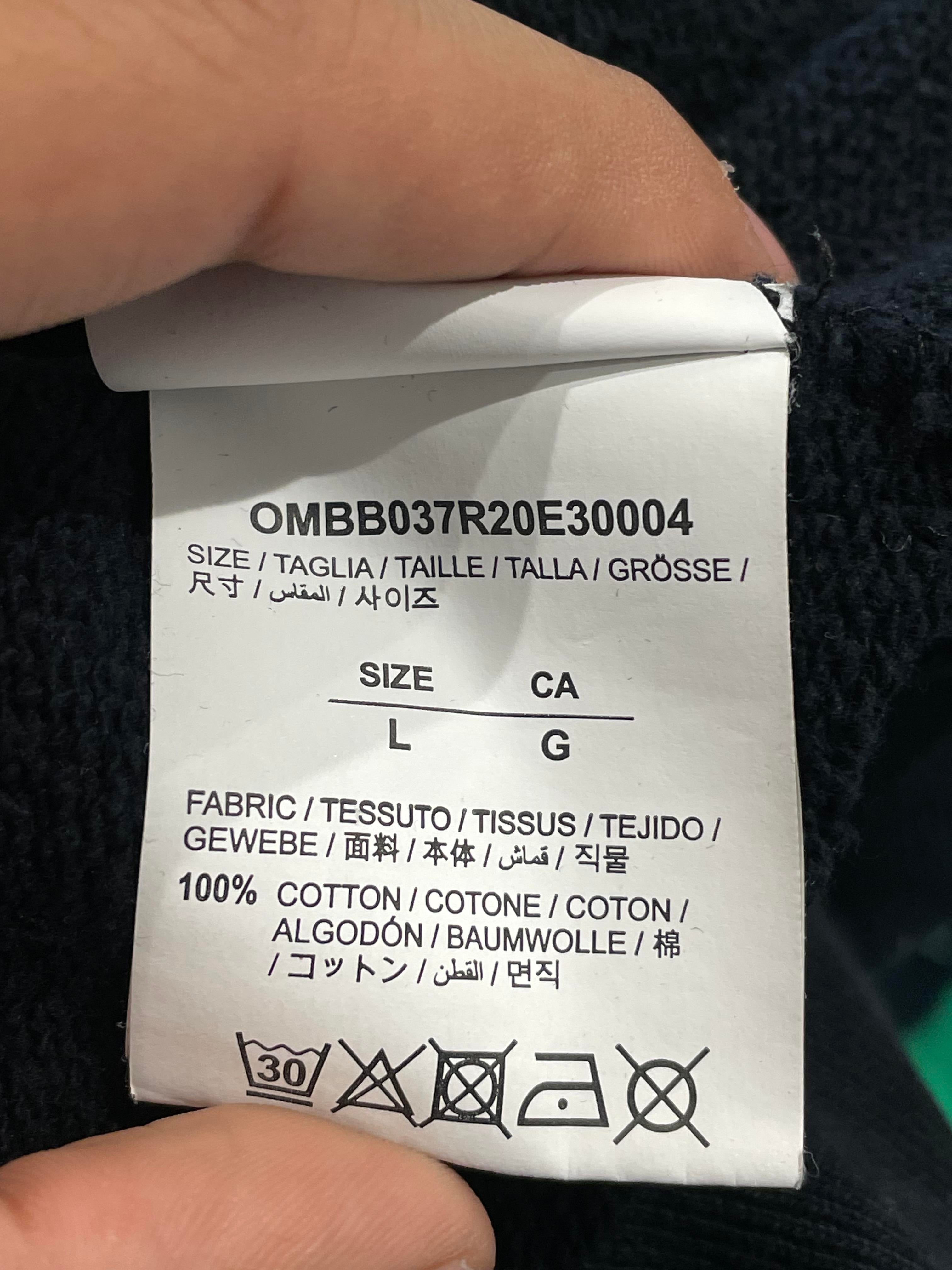 Off White Line Logo Black Hoodie