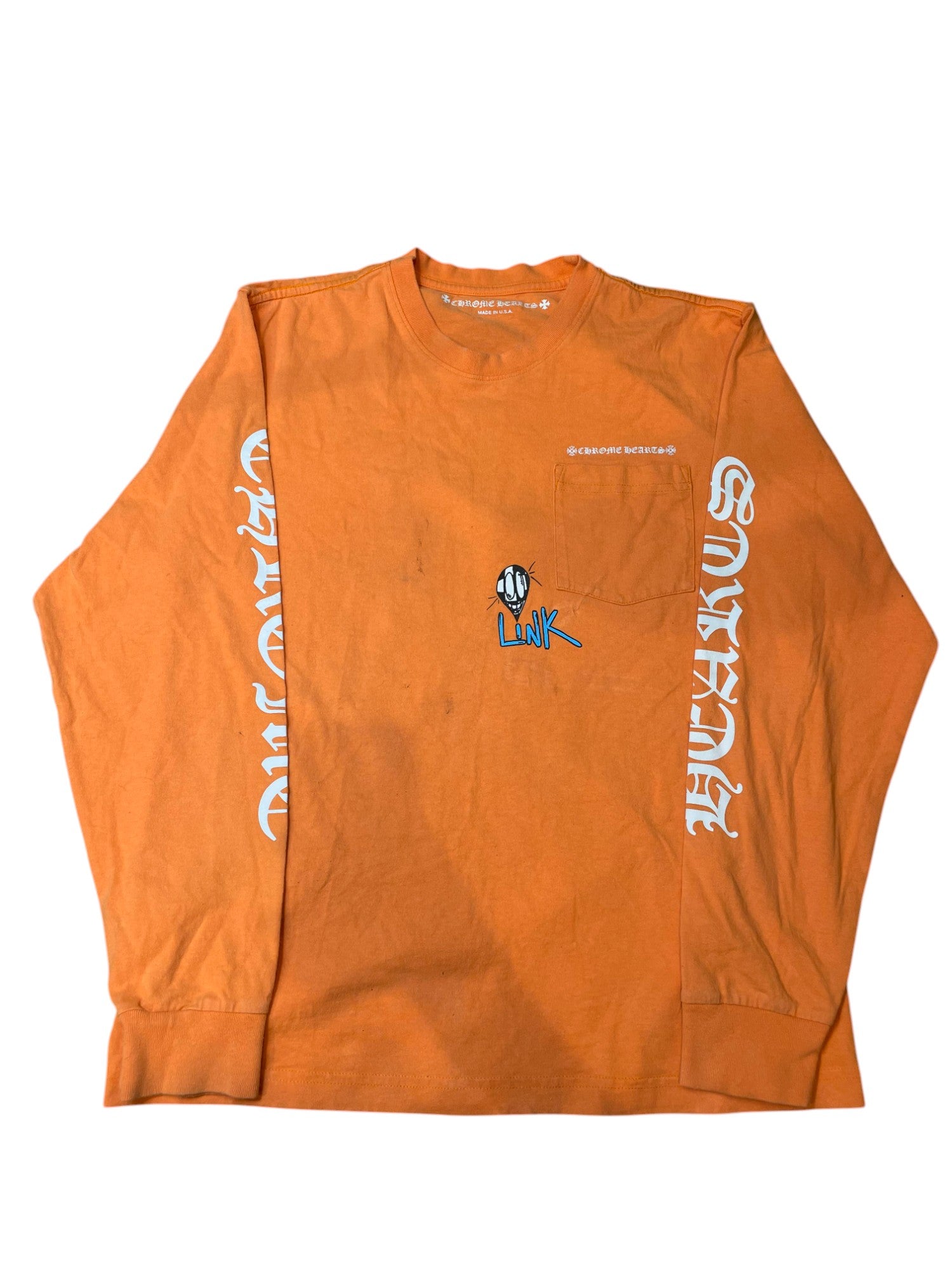 Chrome Hearts "Matty Boy" Link LS Orange Tee