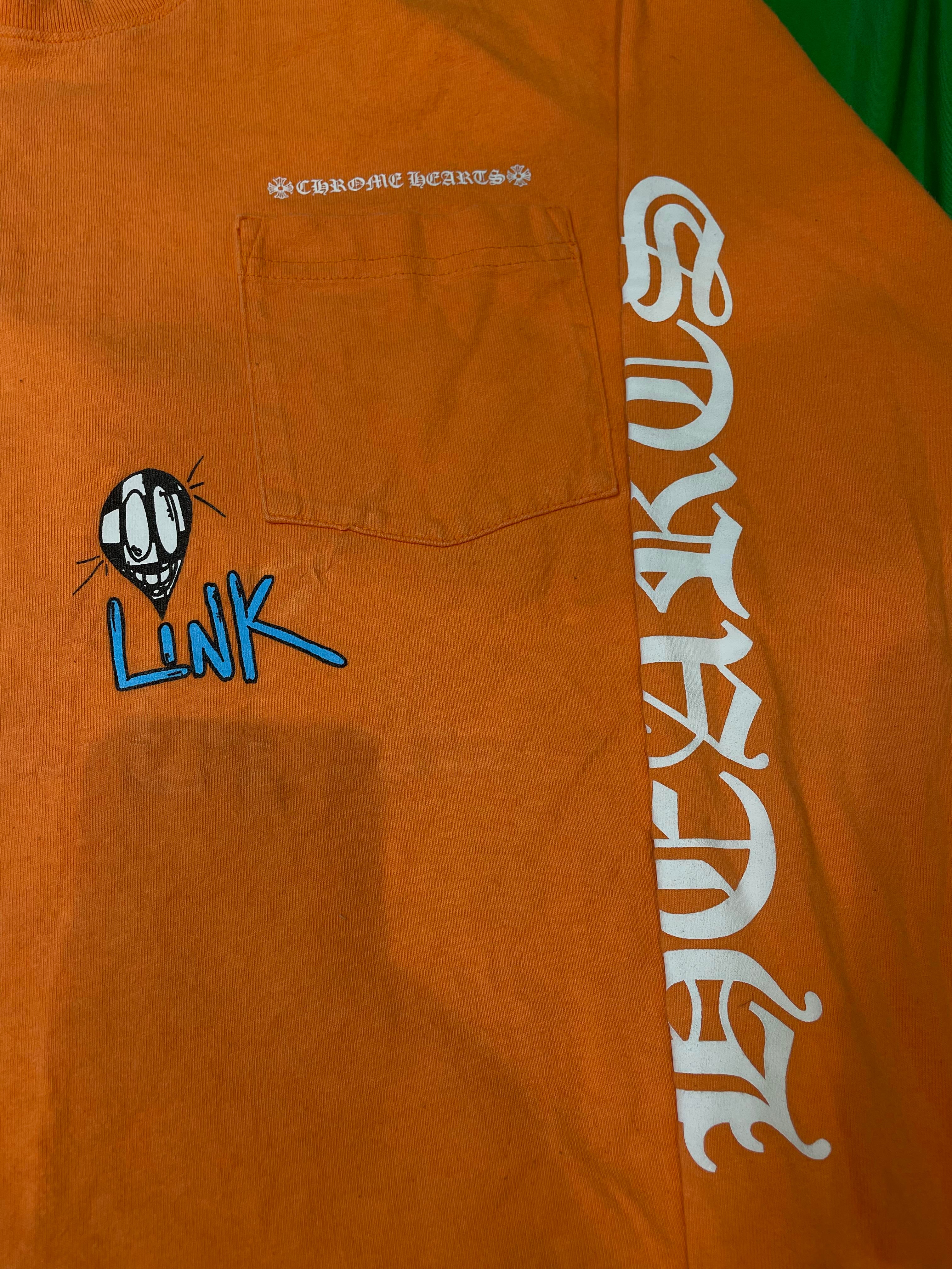 Chrome Hearts "Matty Boy" Link LS Orange Tee
