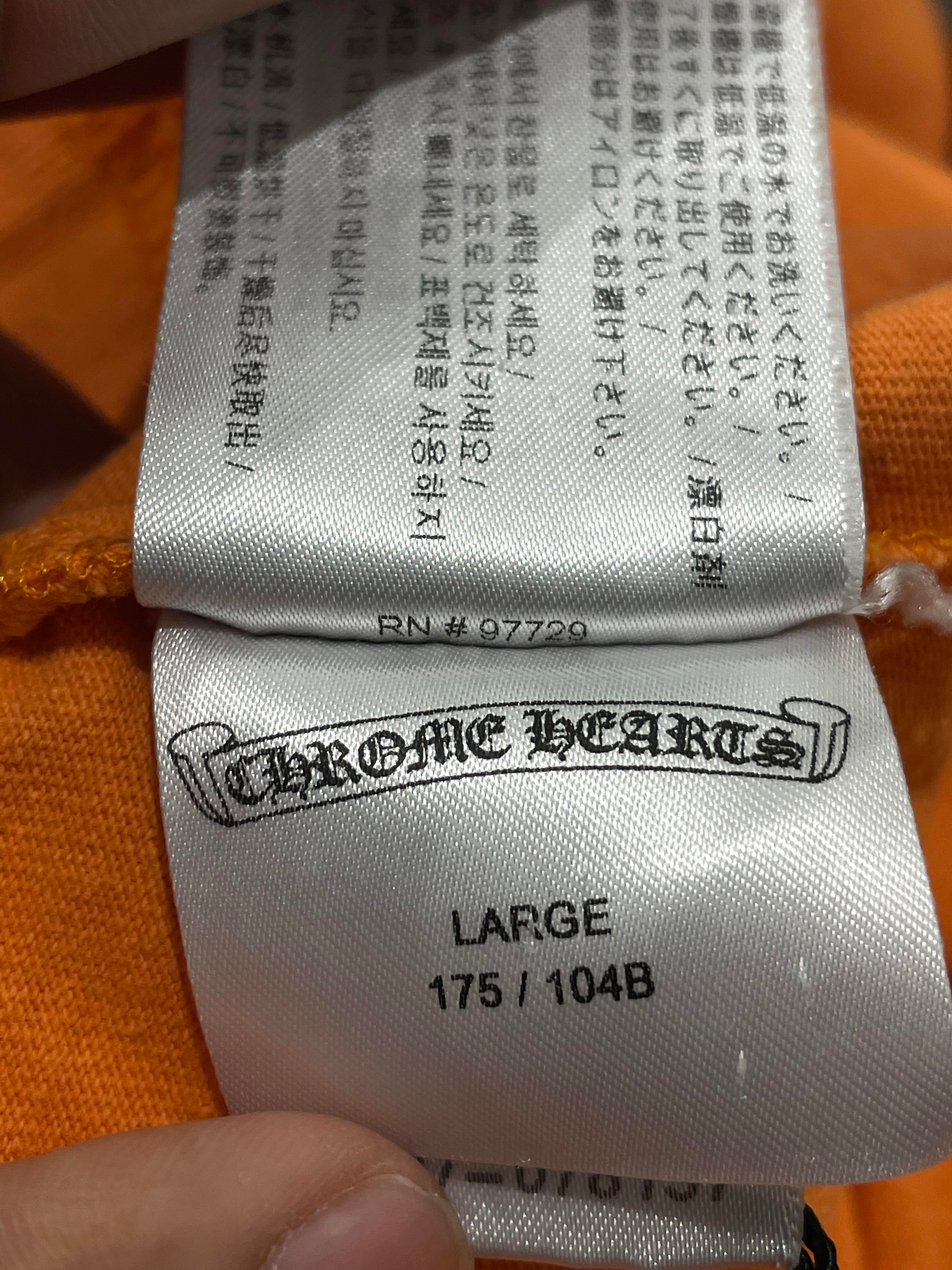 Chrome Hearts "Matty Boy" Link LS Orange Tee