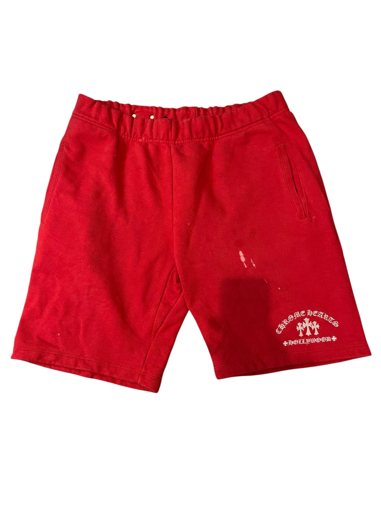Chrome Hearts Triple Cross Red & White Shorts