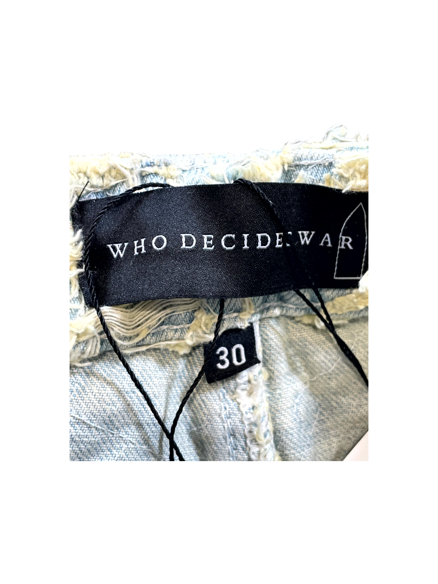 WDW Husk Distressed Denim Light Wash & Gold Jeans