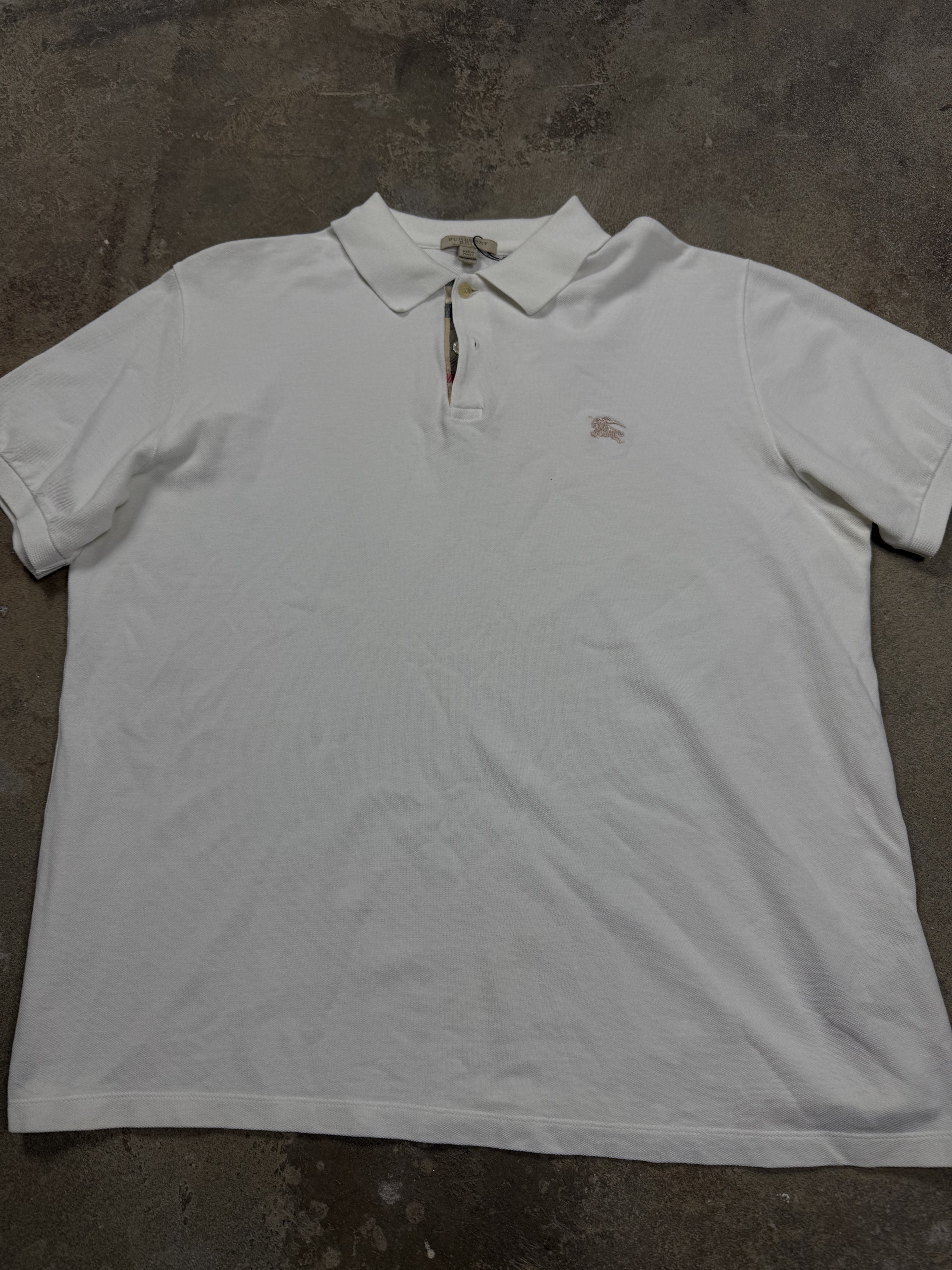 Burberry White Polo Used XL