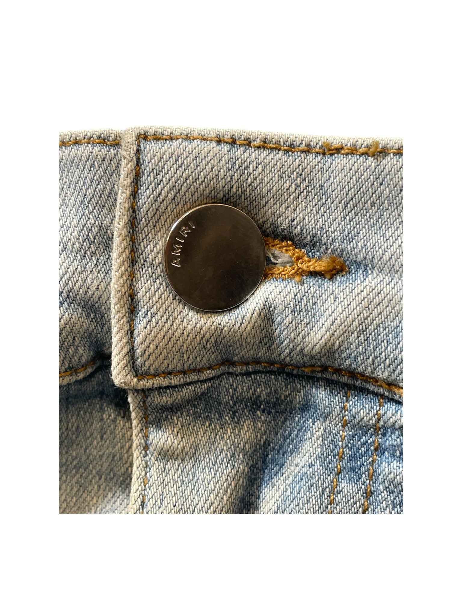 Amiri Light Wash & White Stripe Jeans