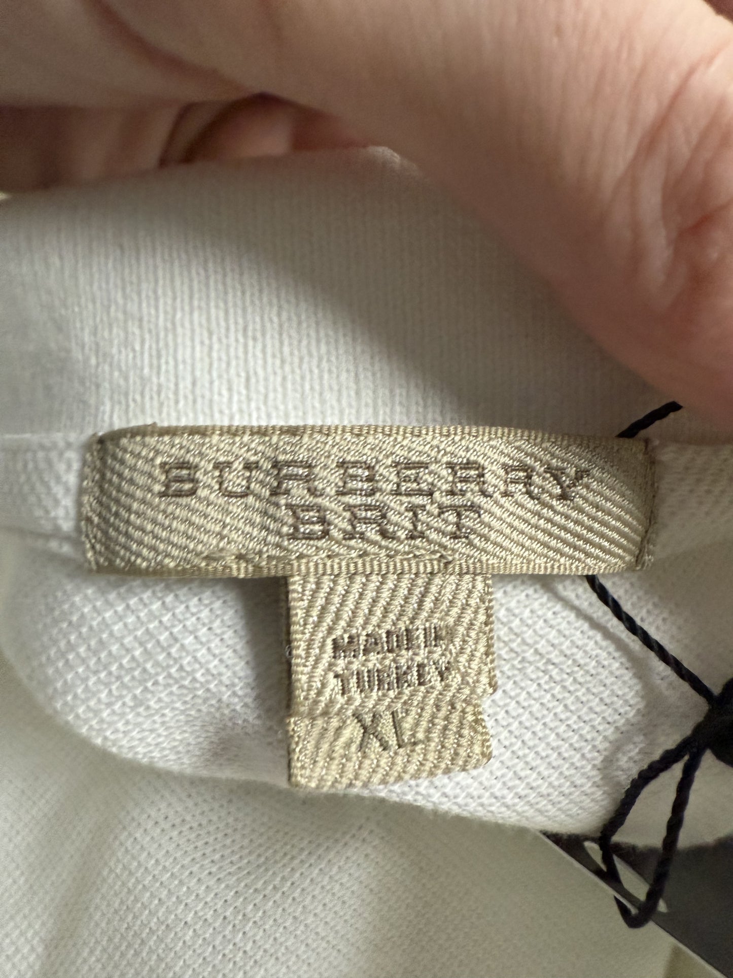 Burberry White Polo Used XL