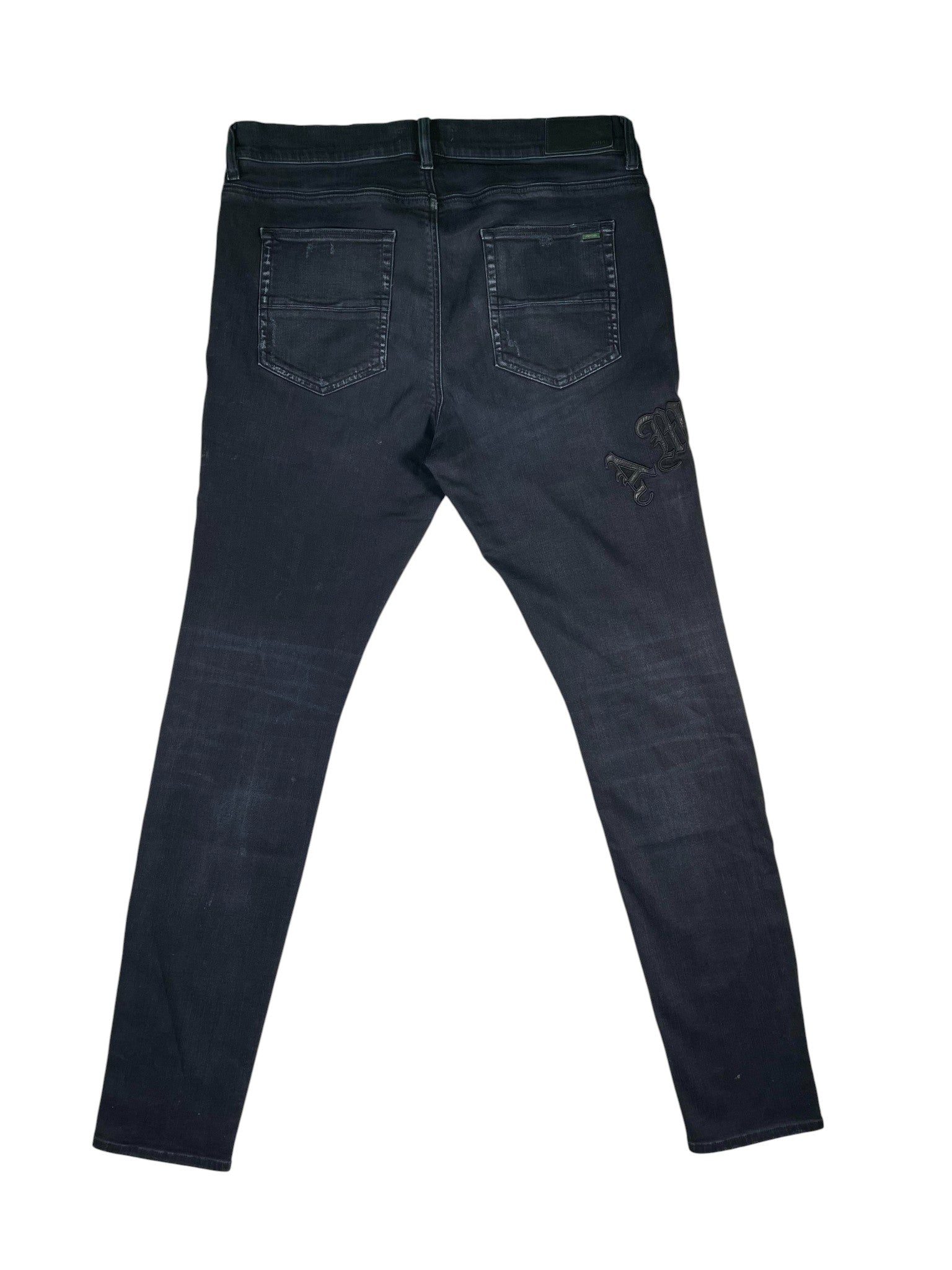 Amiri 'Old English' Black Jeans