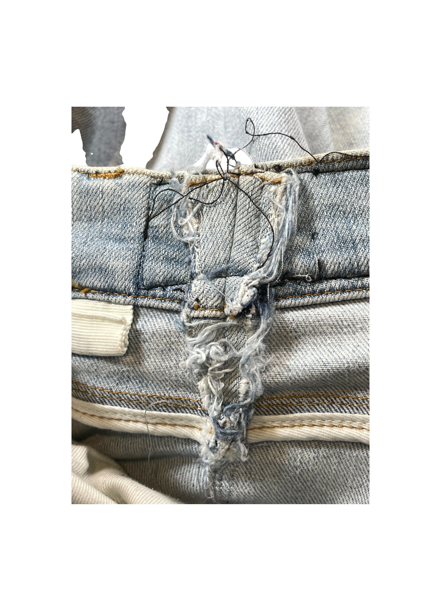 Amiri Light Wash & White Stripe Jeans