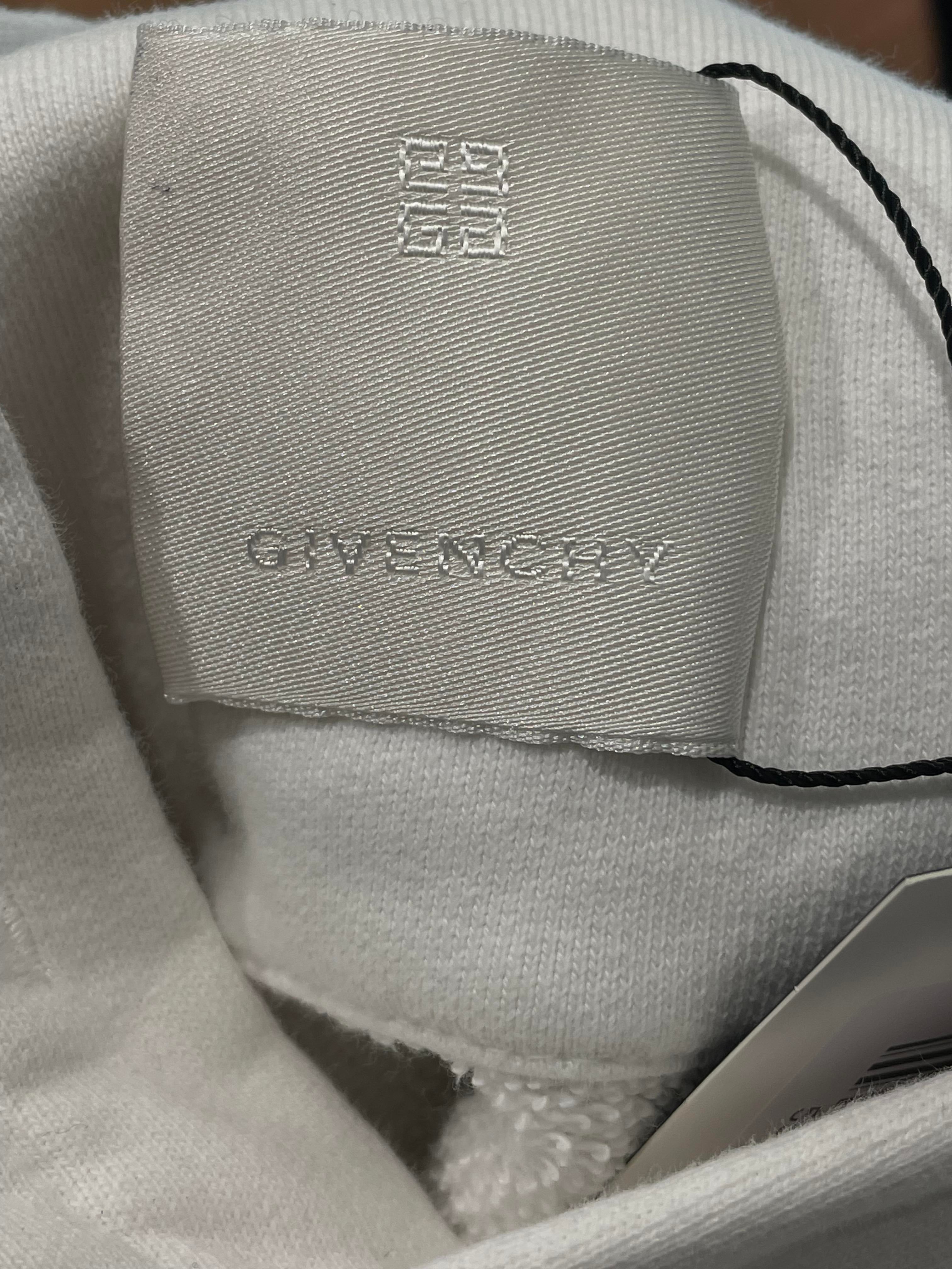 Givenchy Black Logo Crop Top Women's White Hoodie