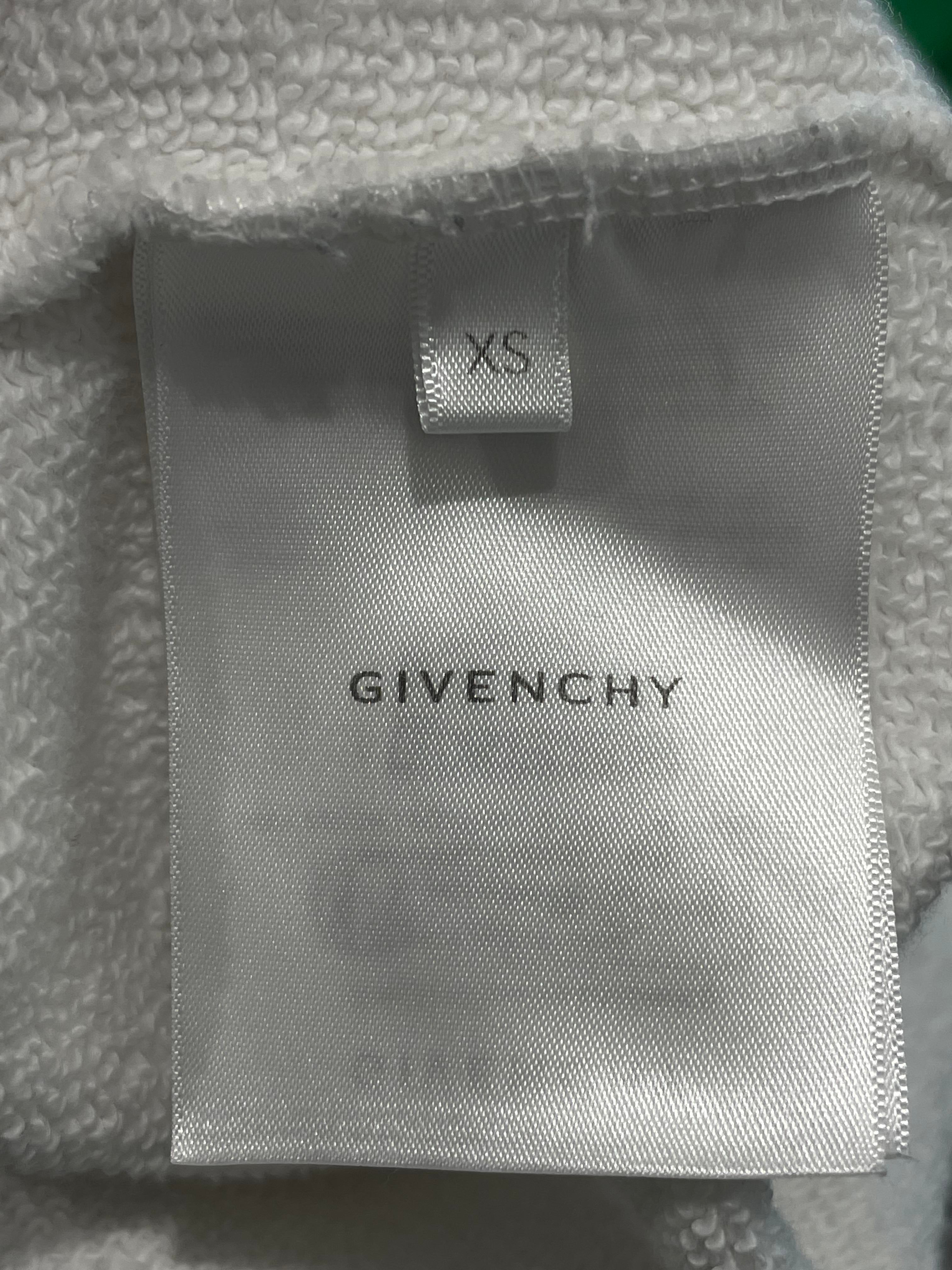 Givenchy Black Logo Crop Top Women's White Hoodie