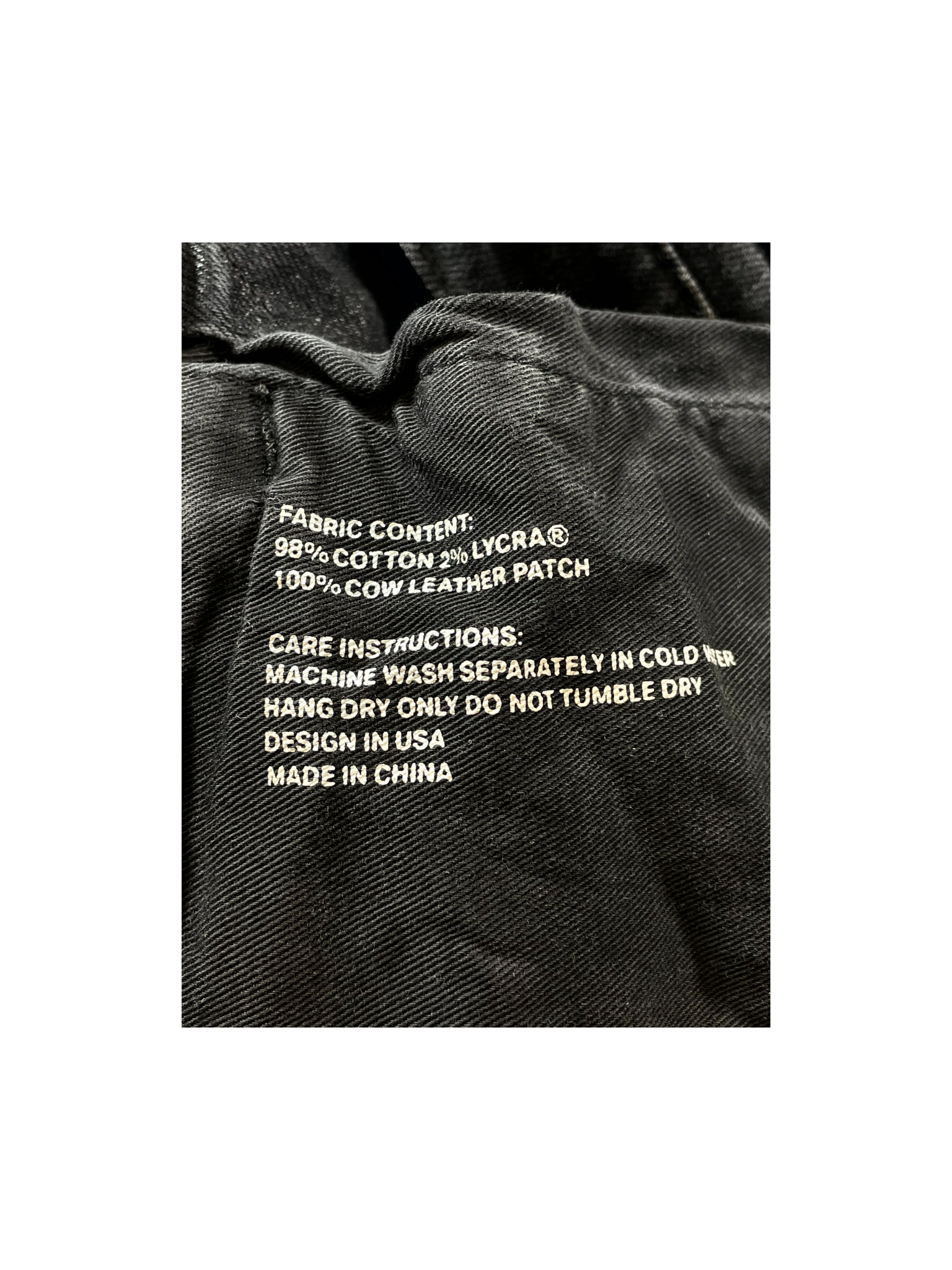 Purple Brand Denim Black Cargo Pants