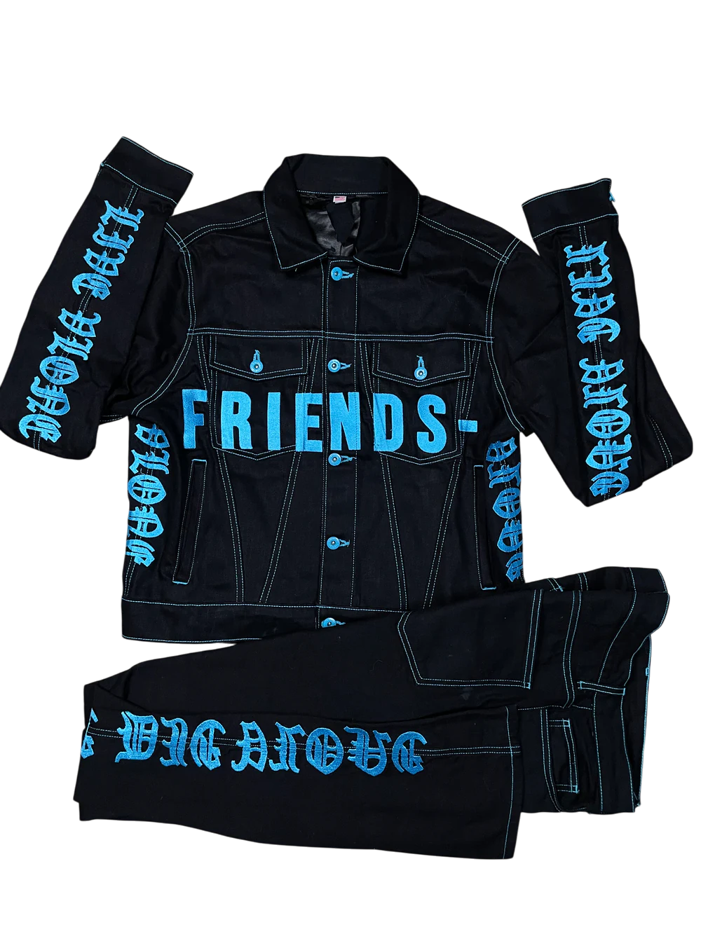 VLONE Friends Denim Black & Blue Suit