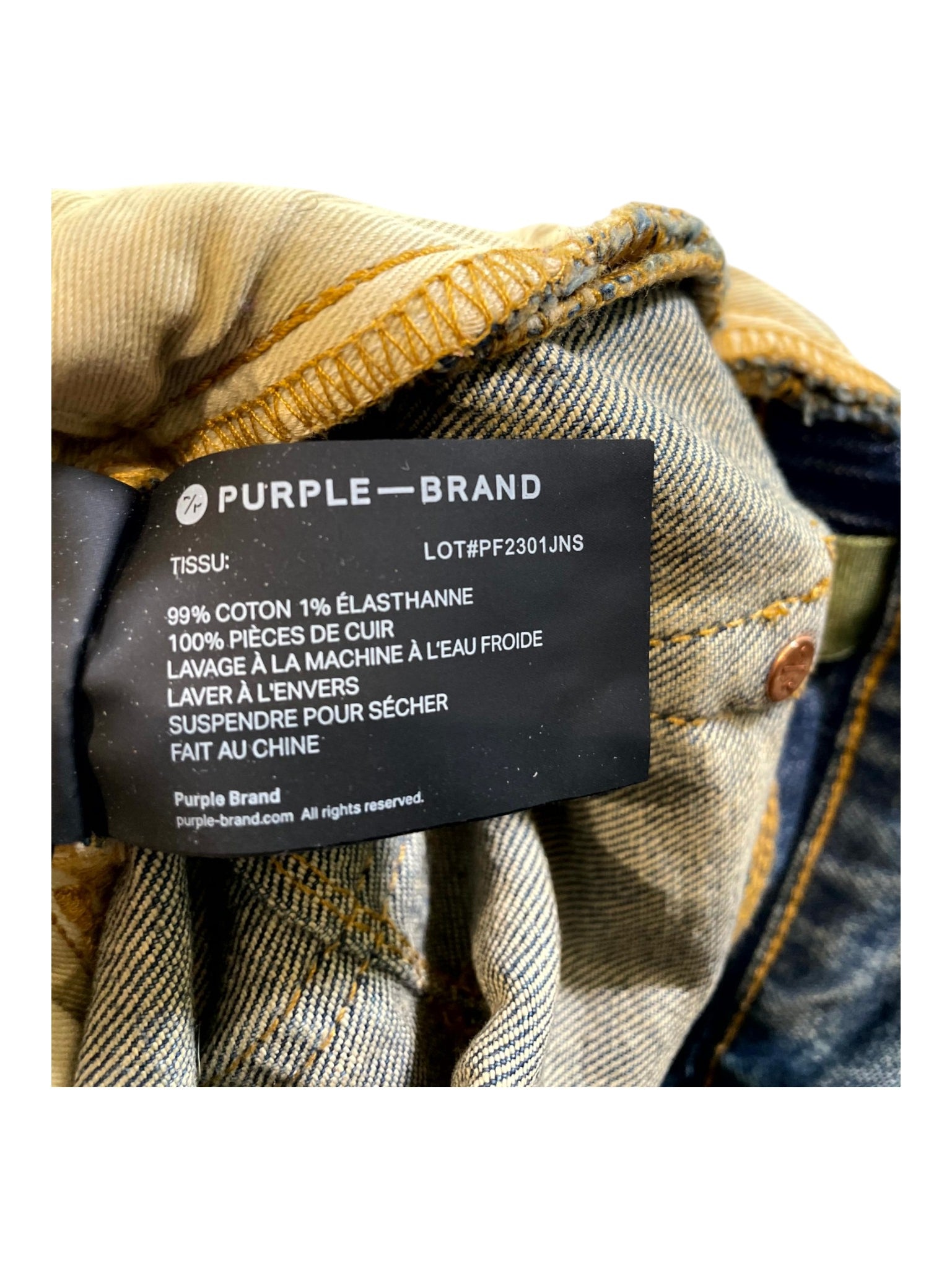 Purple Brand Plain Dark Wash Jeans