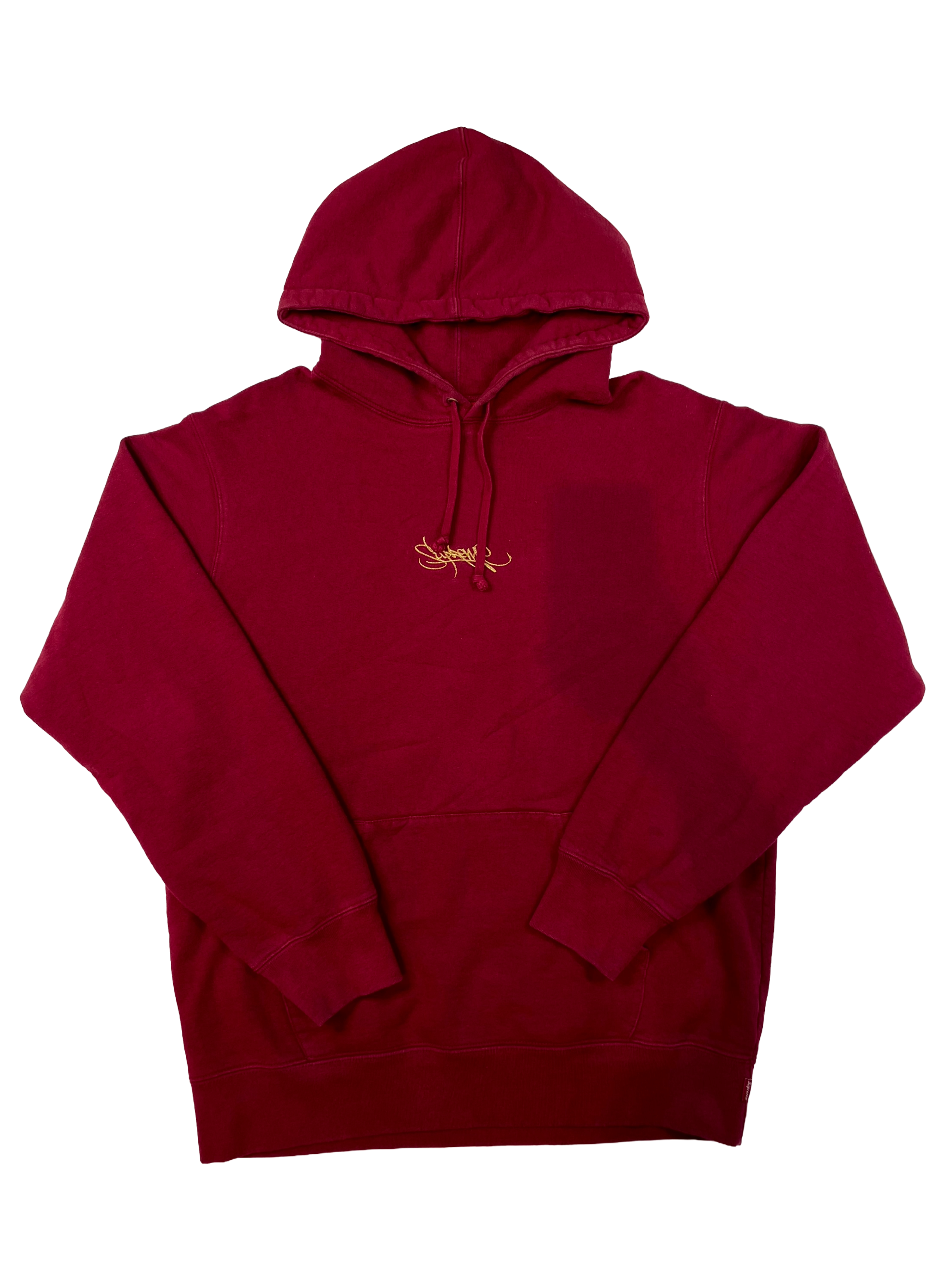 Supreme Script Maroon & Gold Hoodie