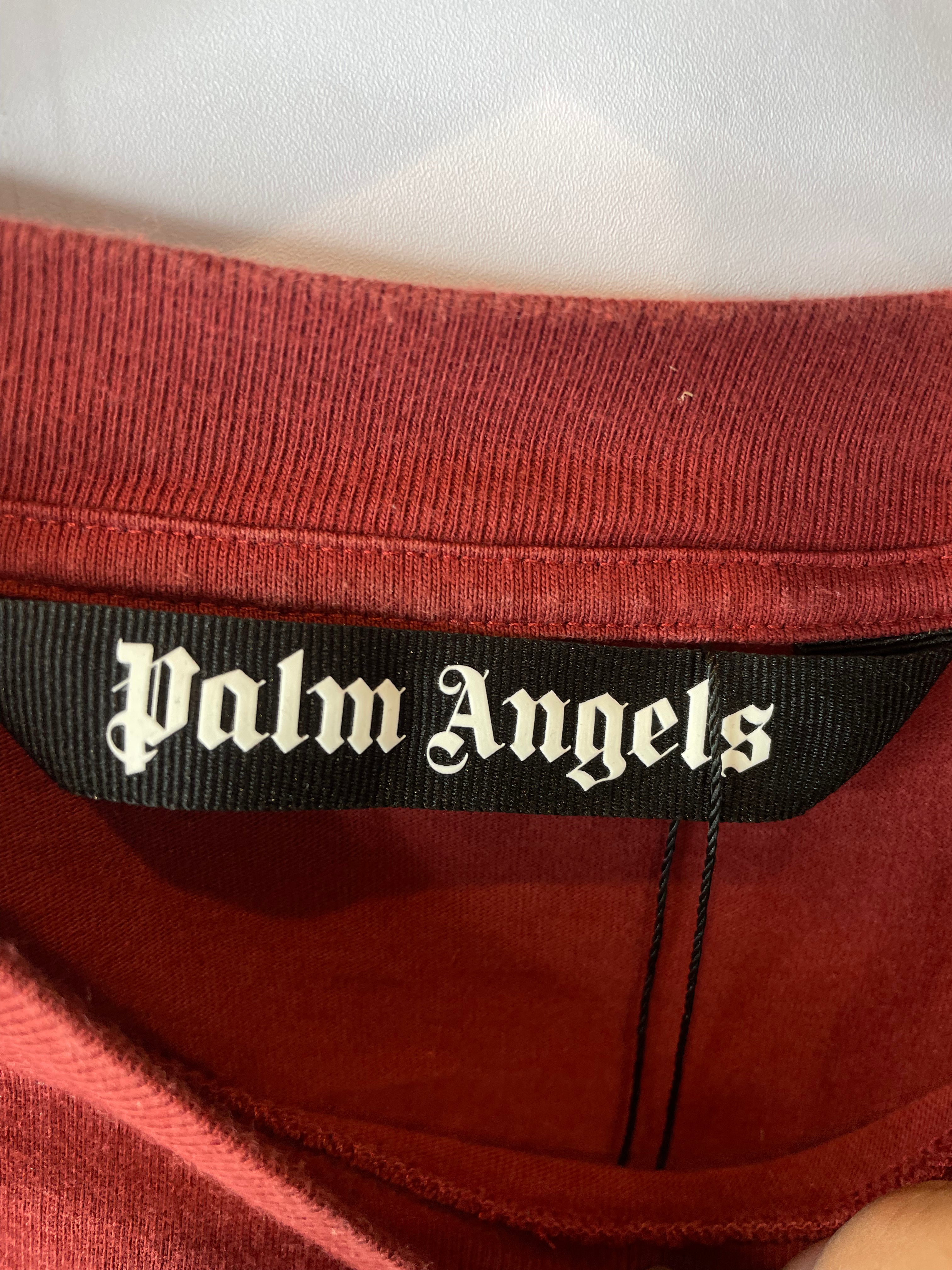 Palm Angels Teddy Bear Tee Maroon Used XXL