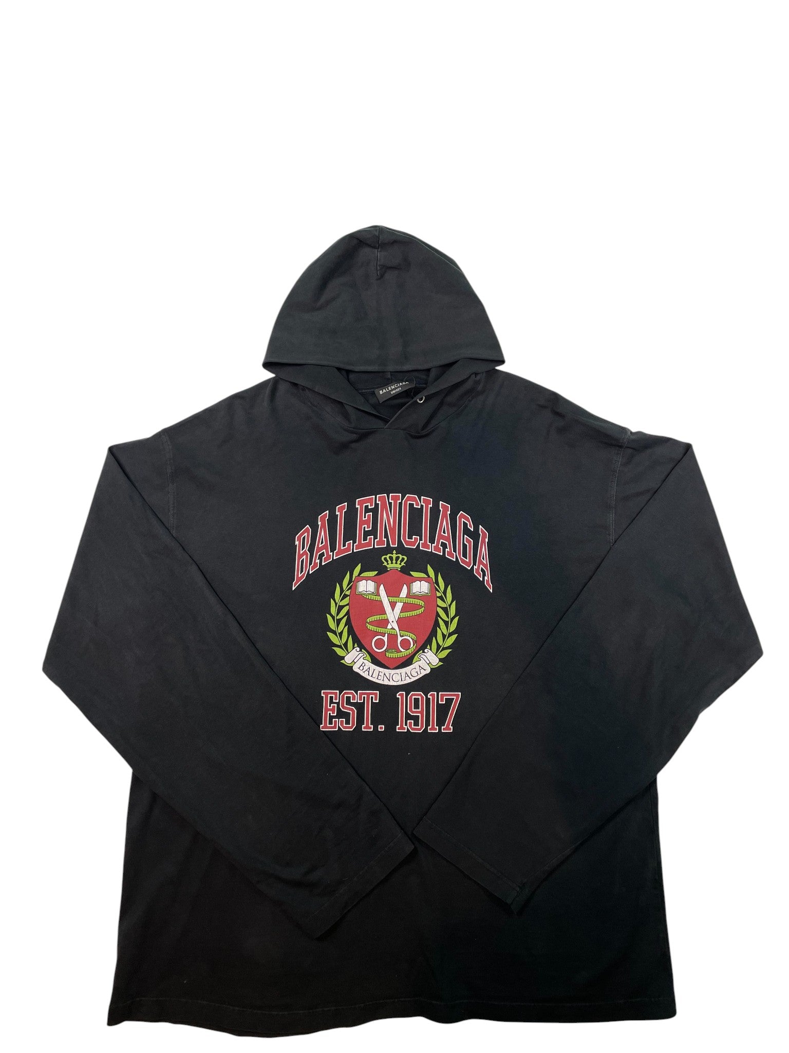 Balenciaga Crest Logo Hooded Long Sleeve