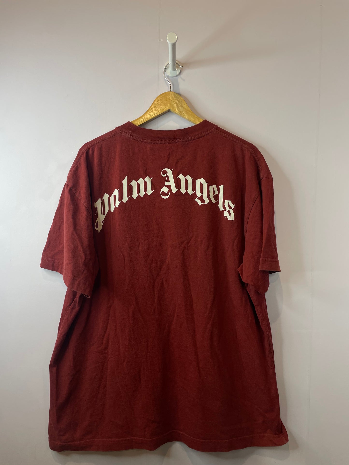 Palm Angels Teddy Bear Tee Maroon Used XXL