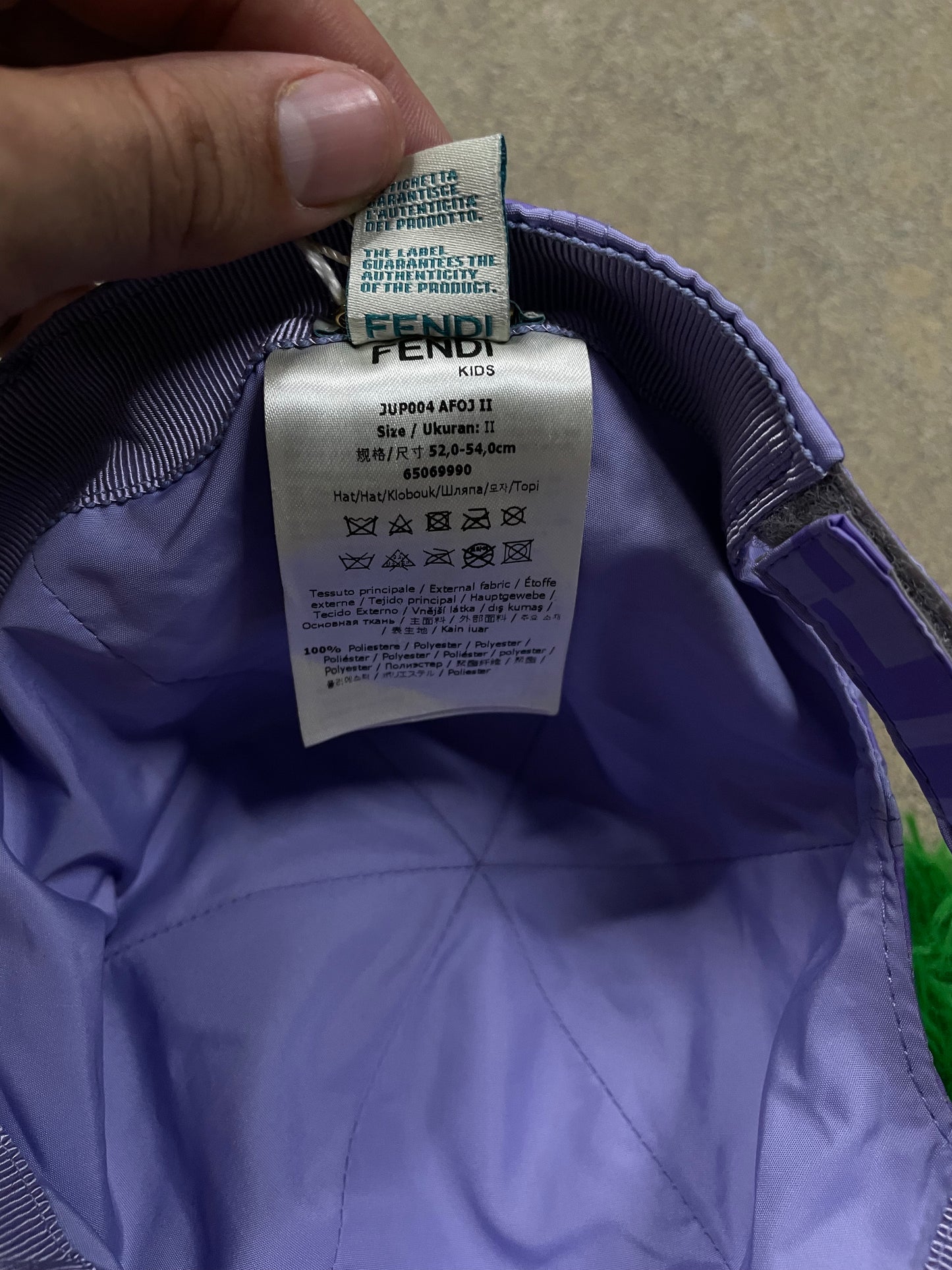 Fendi Cap Acai Kids OS New