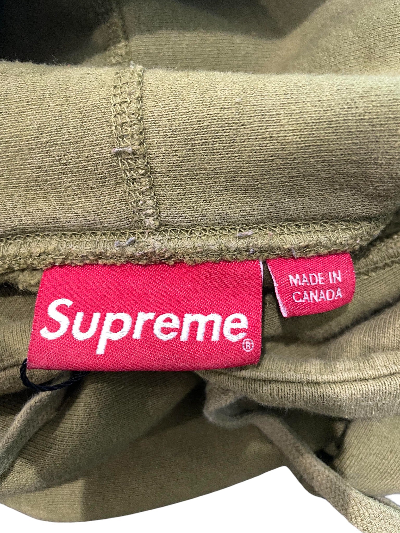 Supreme Sleeve Logo Olive Hoodie