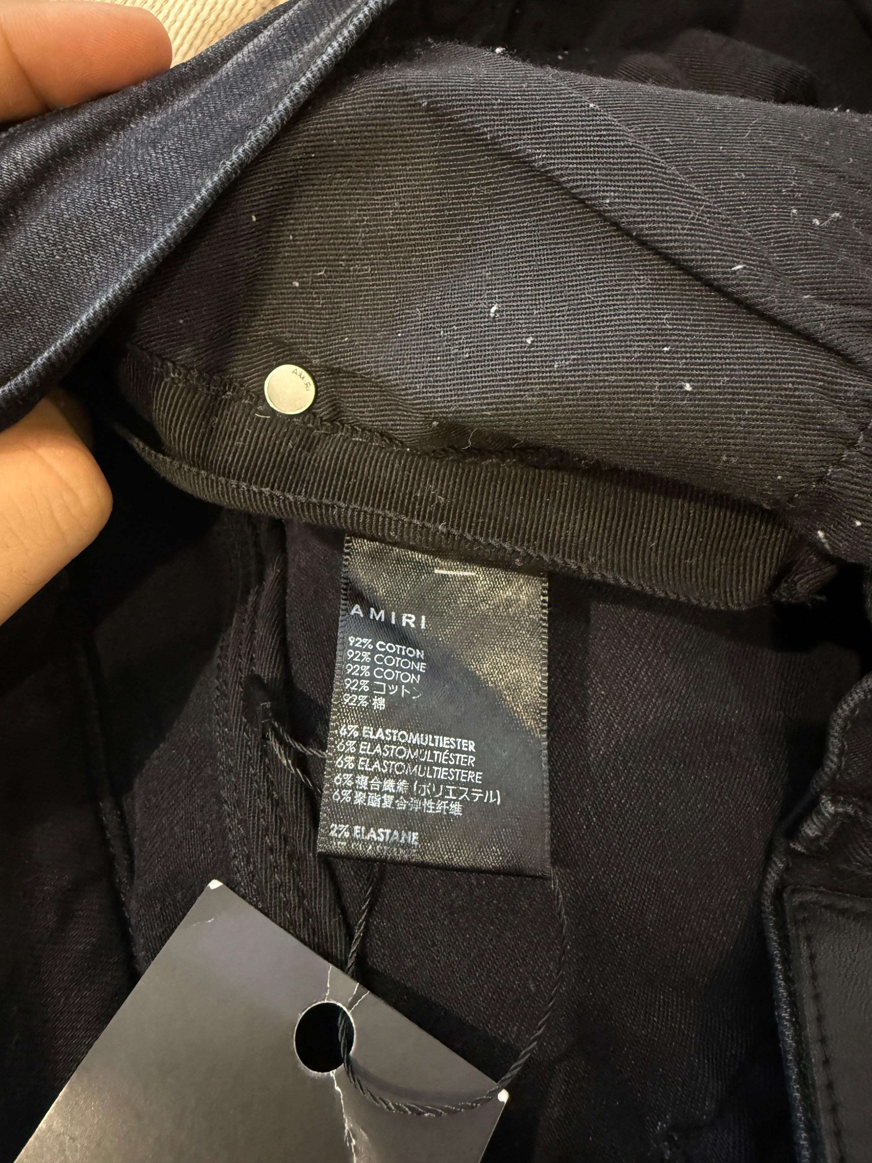 Amiri Jeans Black Paisley Patchwork Used 36