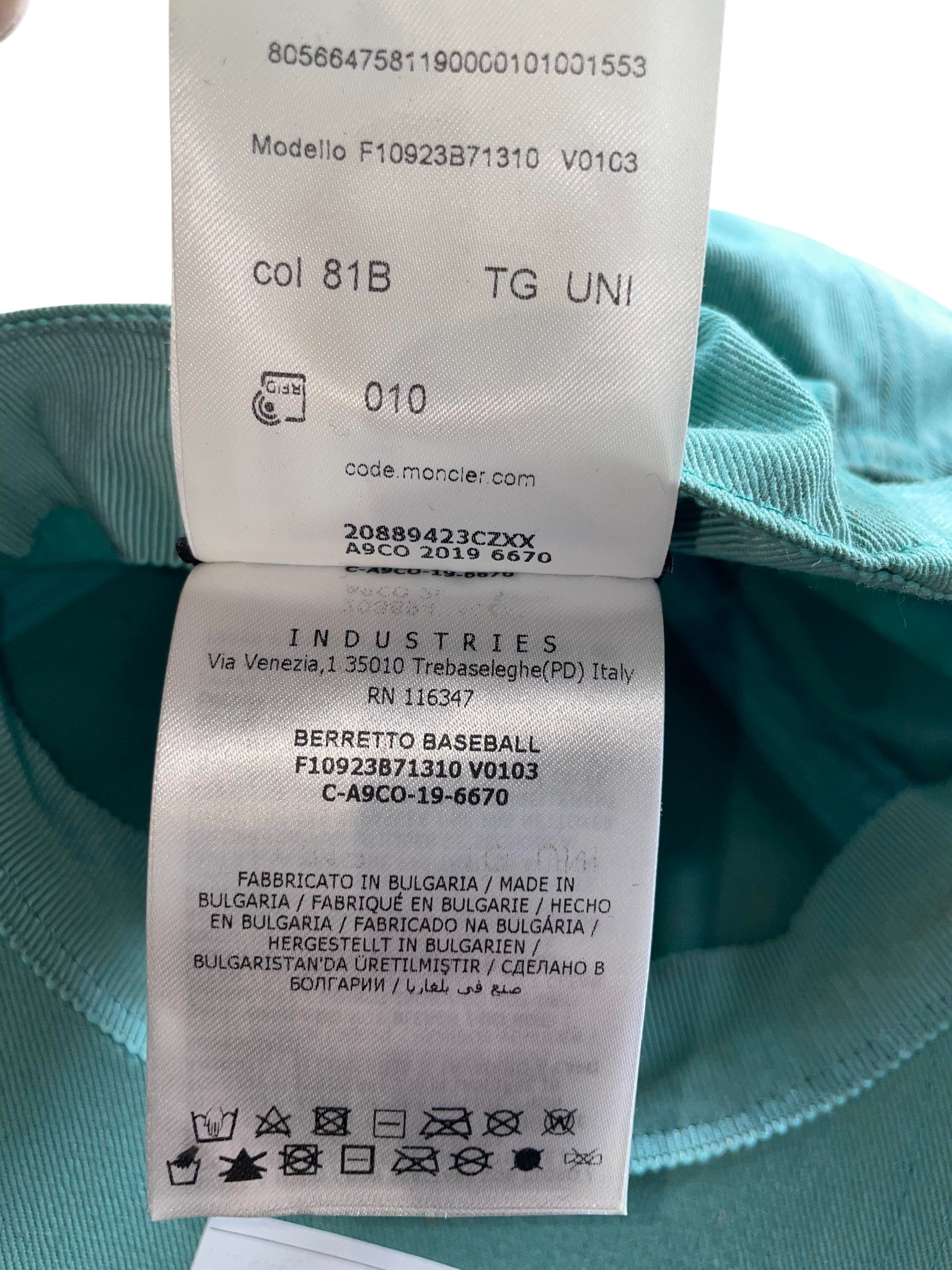 Moncler x Awake Mint Cap