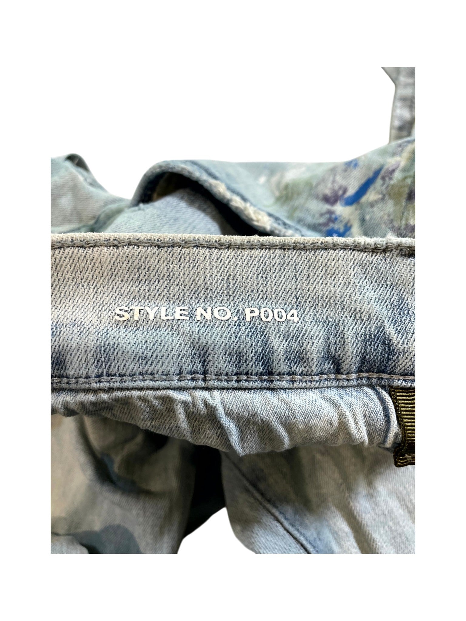 Purple Brand Splatter Light Wash Jeans